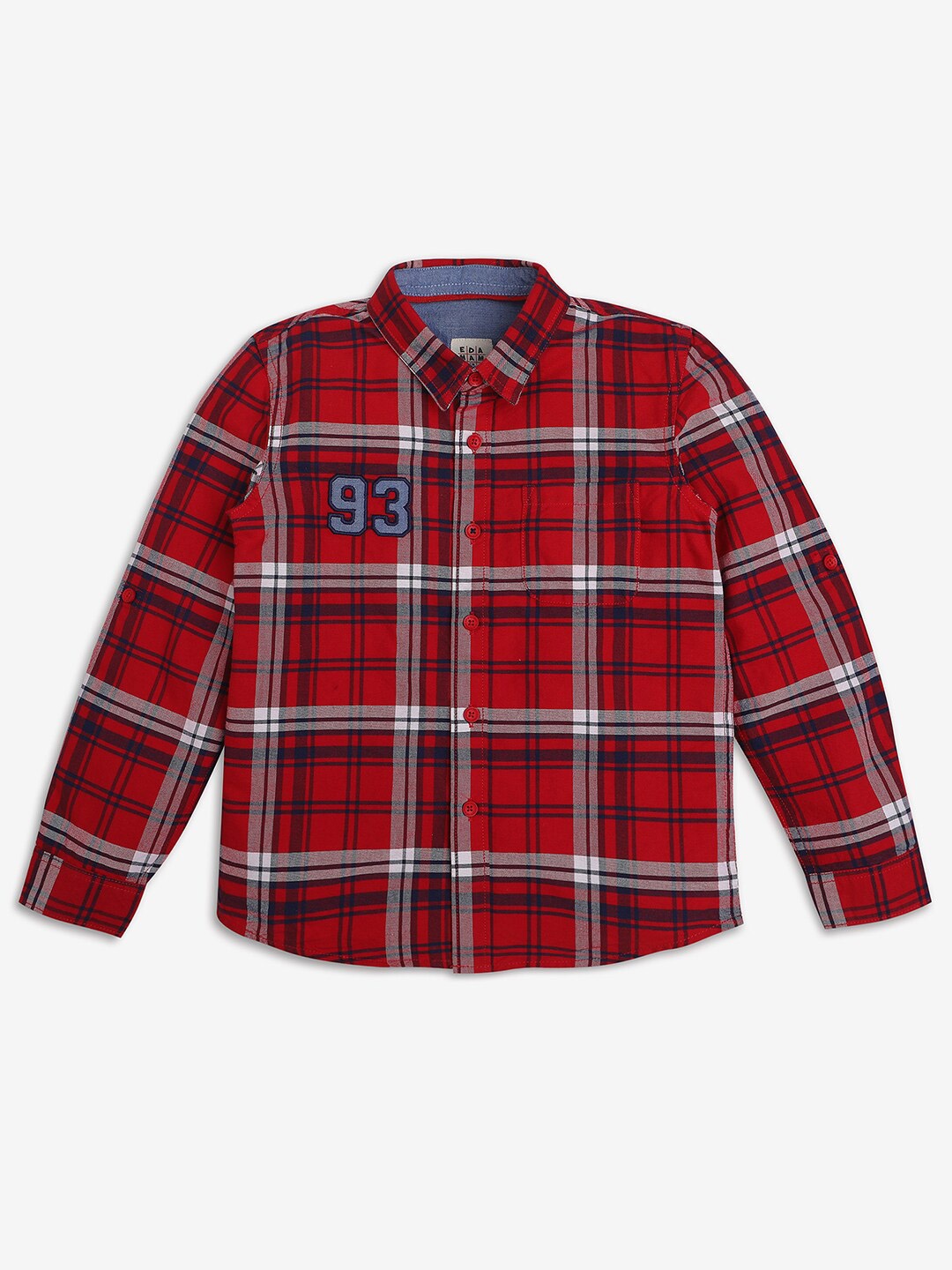 

Ed-a-Mamma Boys Premium Tartan Checks Opaque Checked Casual Shirt, Red