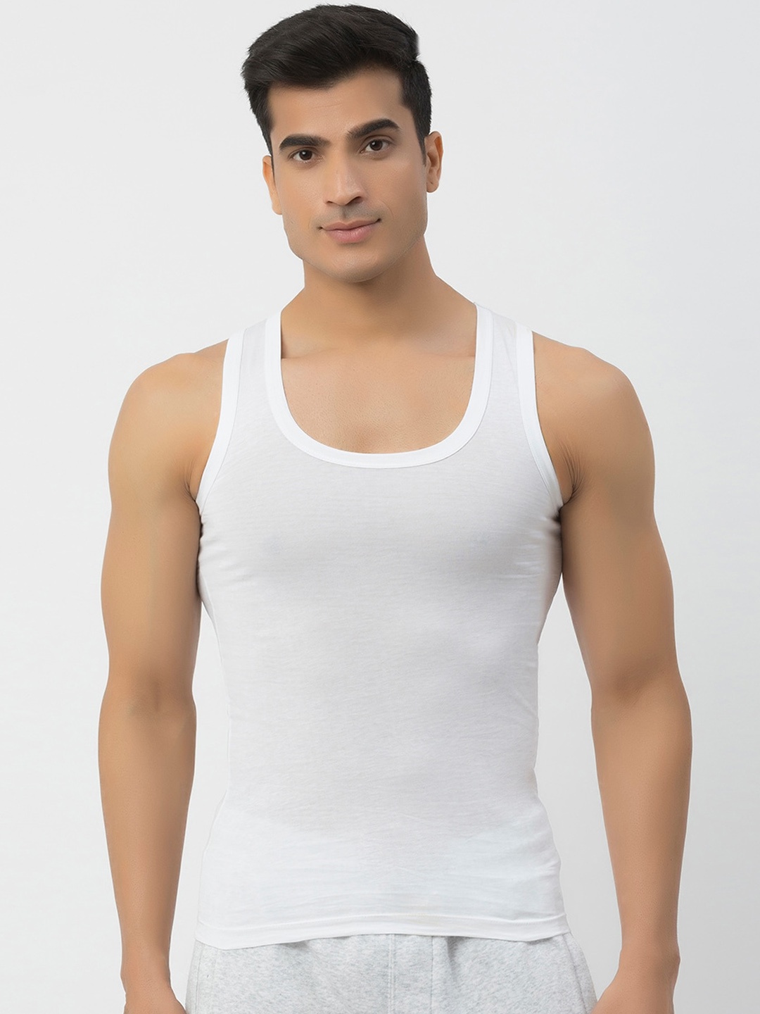 

John Players Pure Cotton Innerwear Vests, White
