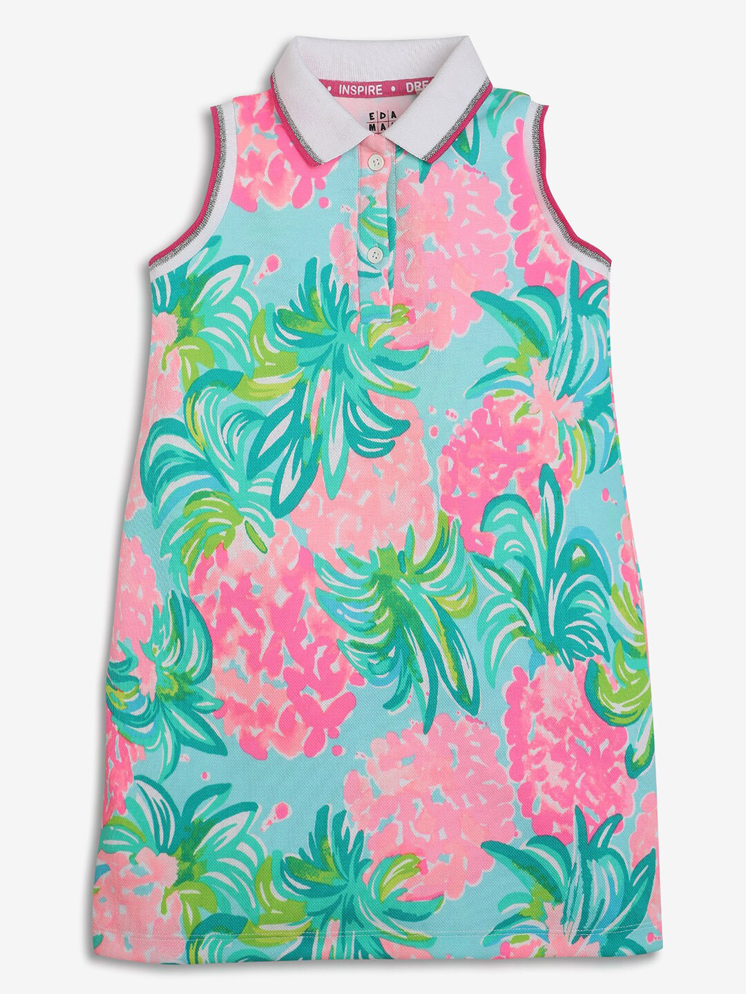 

Ed-a-Mamma Girls Tropical Print A-Line Dress, Multi