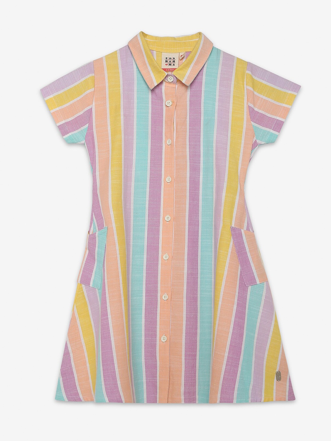 

Ed-a-Mamma Girls Striped Shirt Dress, Multi