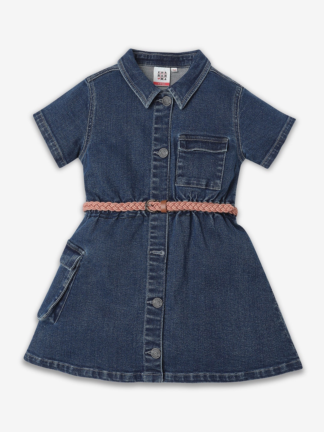 

Ed-a-Mamma Girls Shirt Dress, Blue