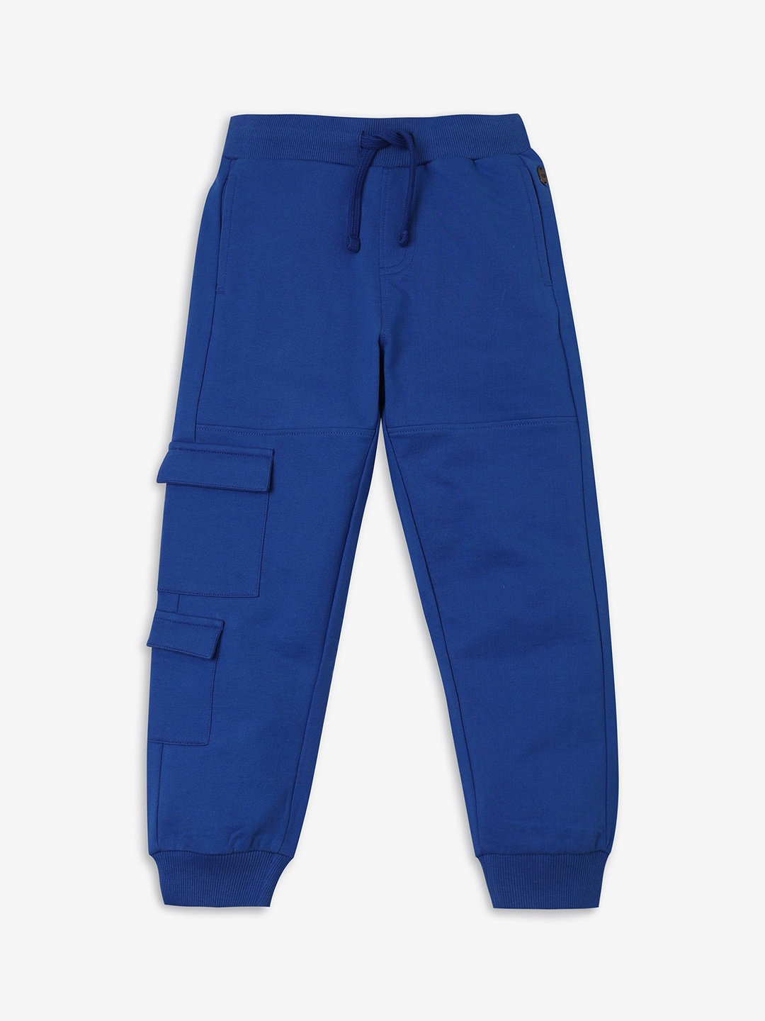 

Ed-a-Mamma Boys Cotton Mid Rise Relaxed Fit Cargo Joggers, Blue