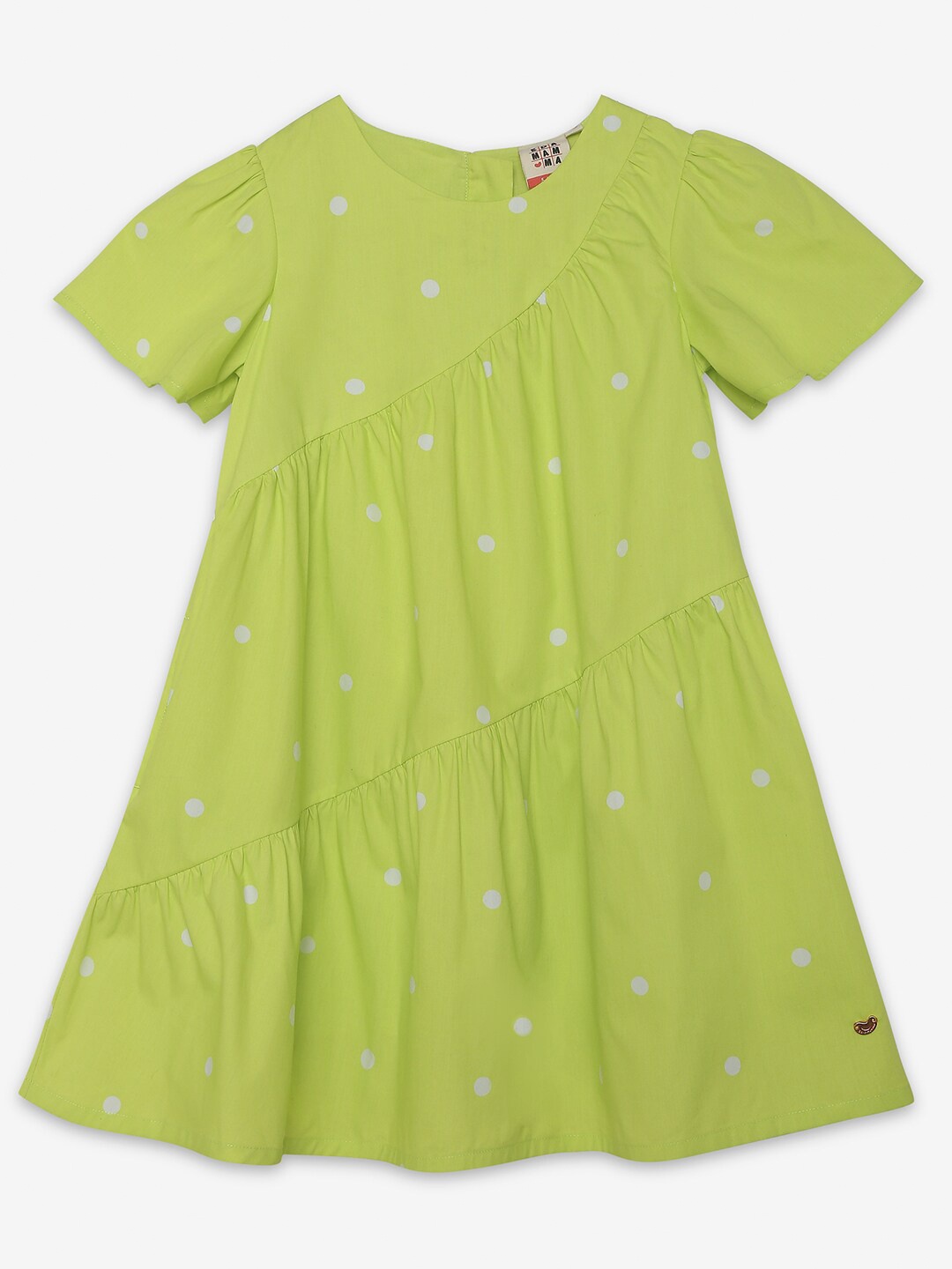 

Ed-a-Mamma Girls Polka Dot A-Line Dress, Green