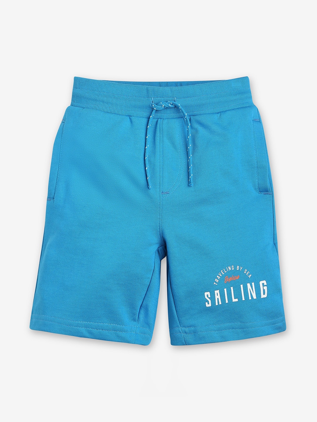 

Ed-a-Mamma Boys Solid Shorts With Drawstring Closure, Blue
