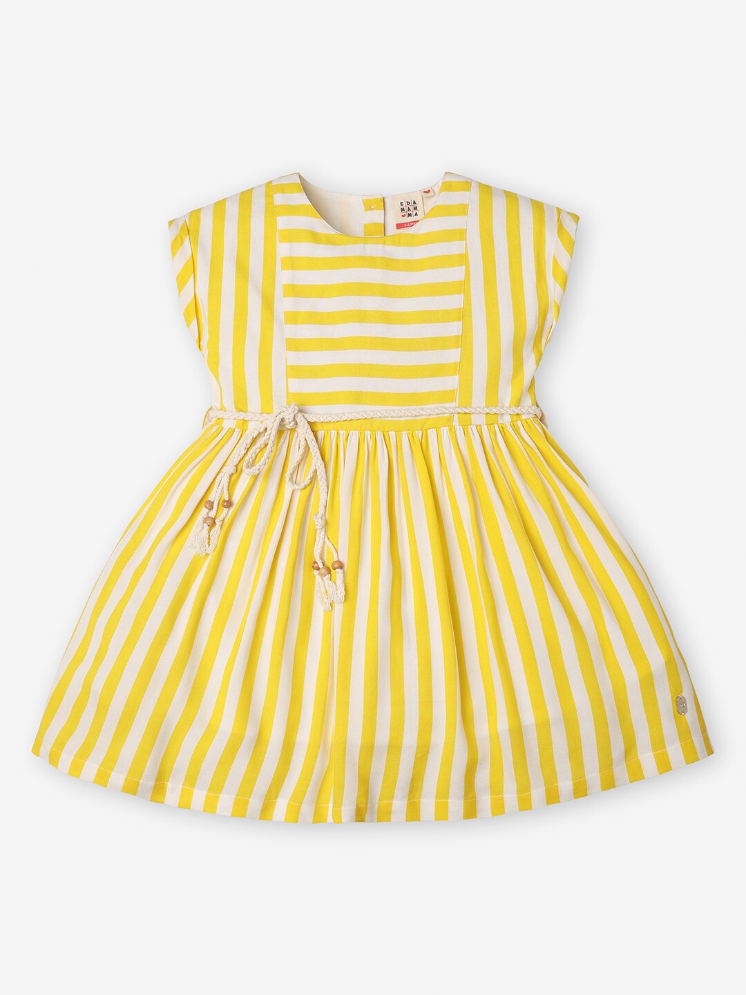 

Ed-a-Mamma Girls Striped Fit & Flare Dress, Yellow