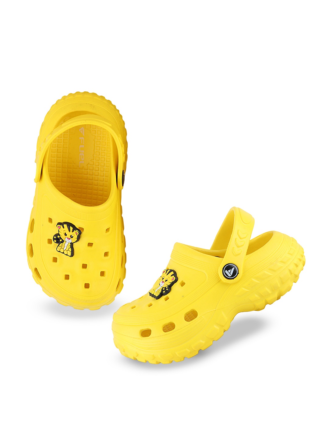 

YK Boys Self Design Clogs, Yellow