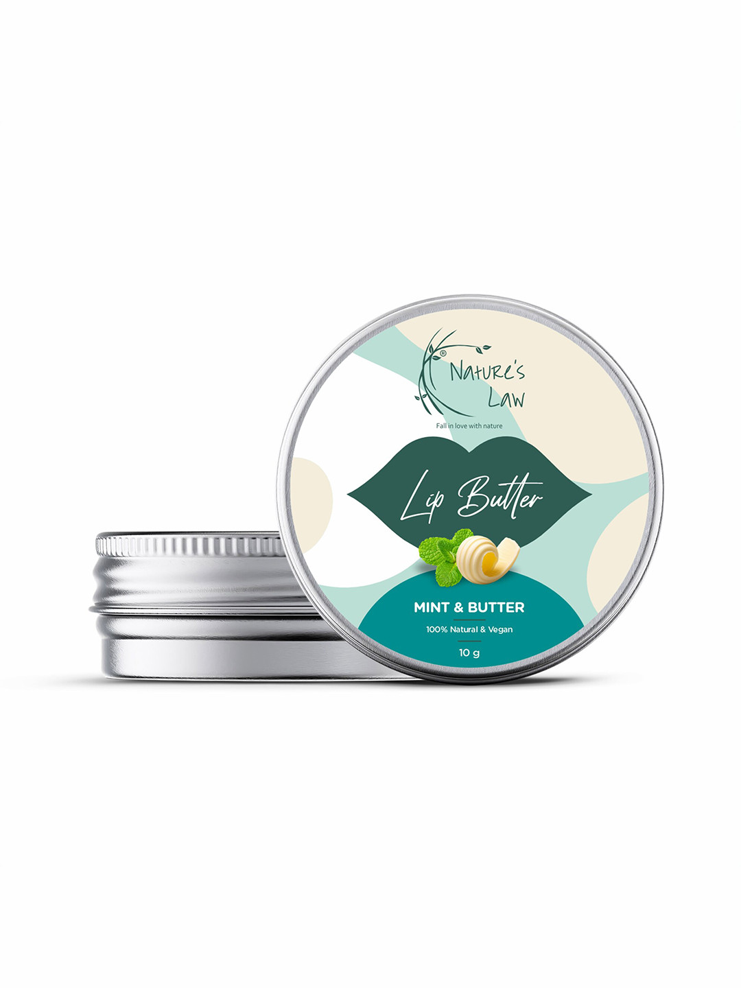 

Nature's Law Lip Butter With Mint & Butter For Chapped Lips - 10g, White