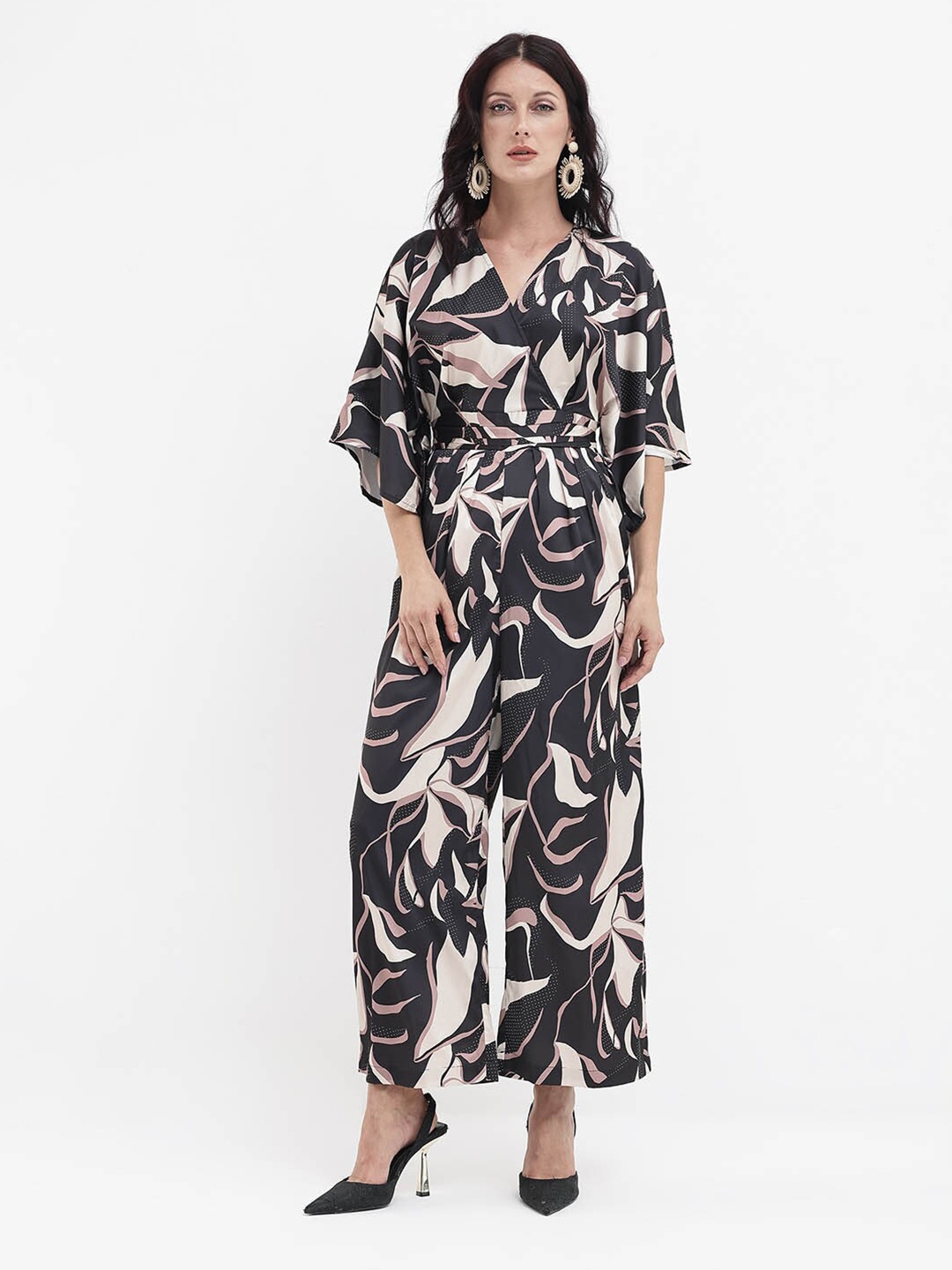 

RAREISM Printed Basic Jumpsuit, Black