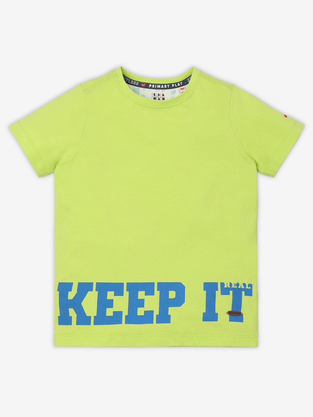 

Ed-a-Mamma Boys Bio Finish Applique T-shirt, Lime green