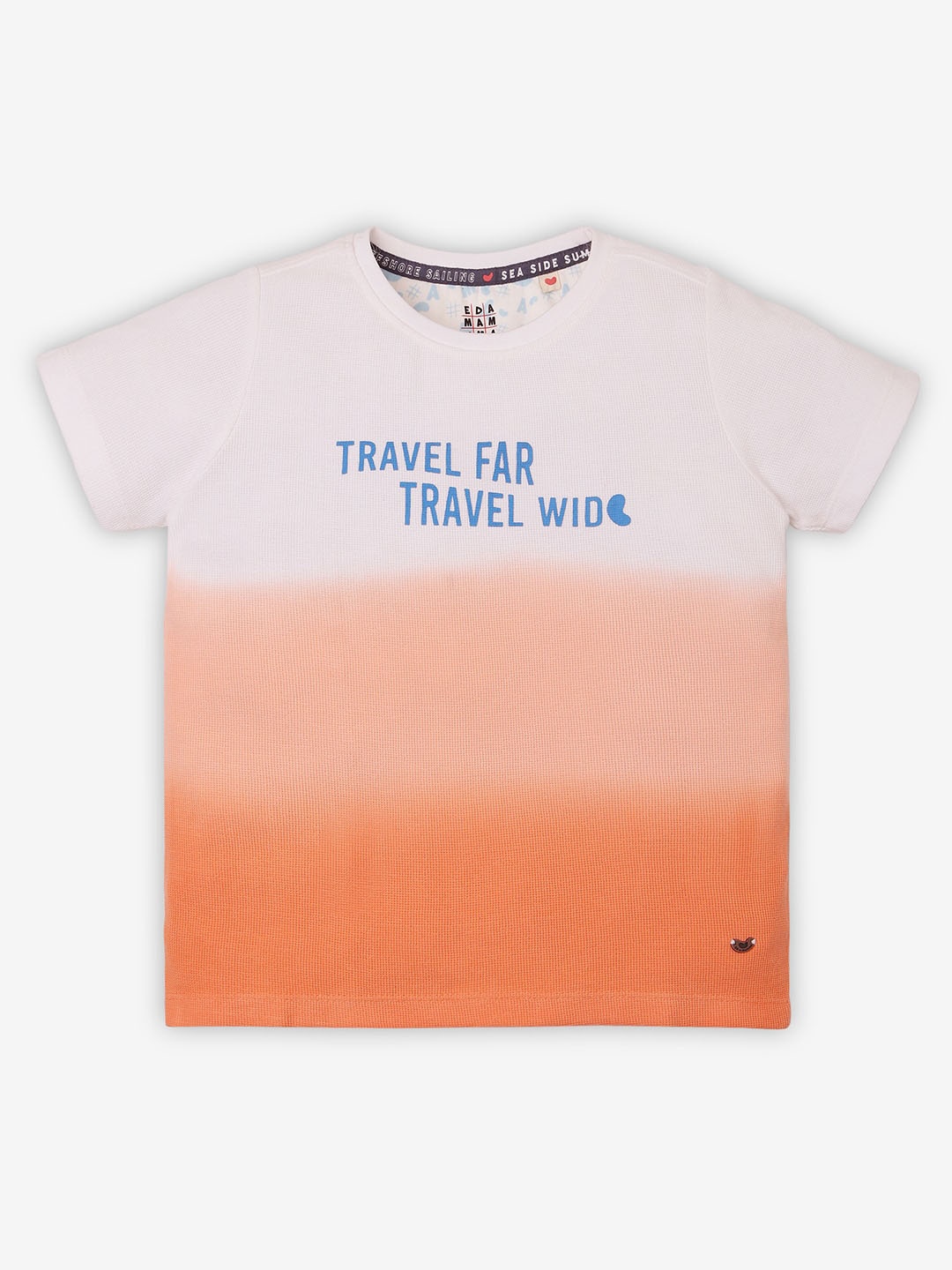 Ed-a-Mamma Boys Typography Bio Finish T-shirt, White
