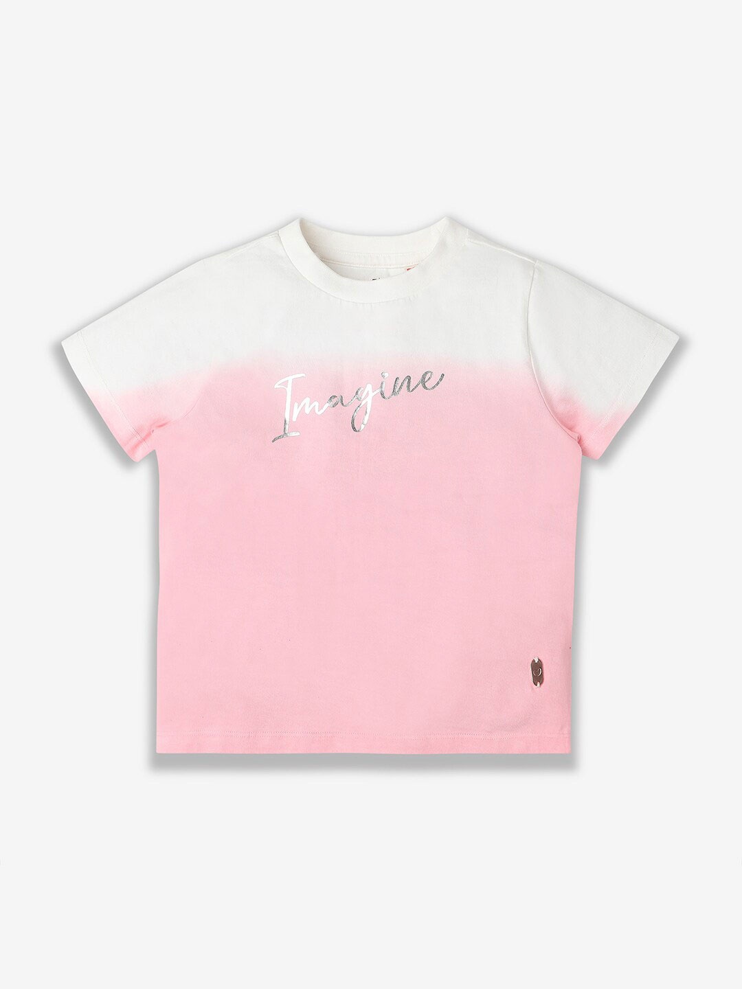 

Ed-a-Mamma Girls Typography Printed Bio Finish T-shirt, Pink