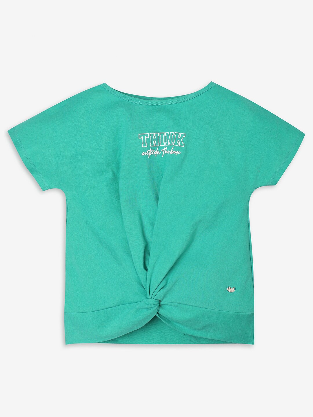 

Ed-a-Mamma Girls Typography Bio Finish T-shirt, Green