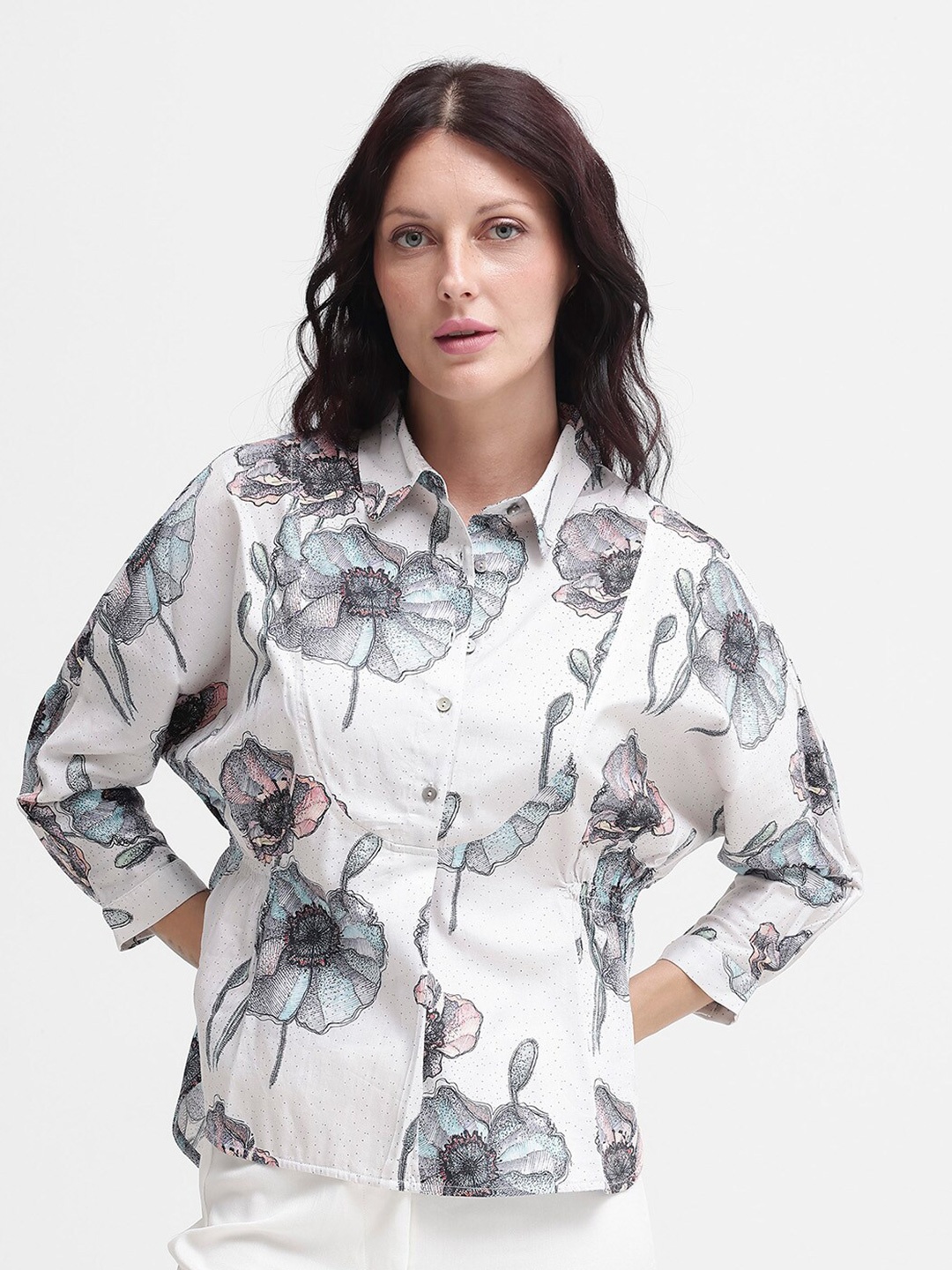 

RAREISM Floral Print Cotton Top, Multi