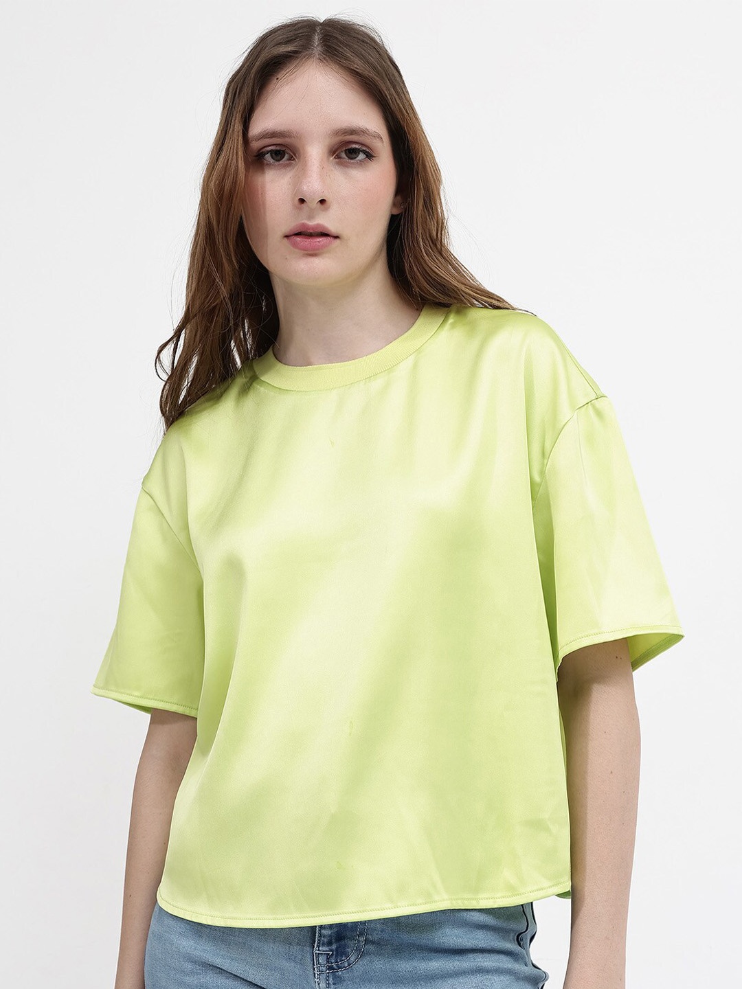 

RAREISM Extended Sleeves Styled Back Top, Green