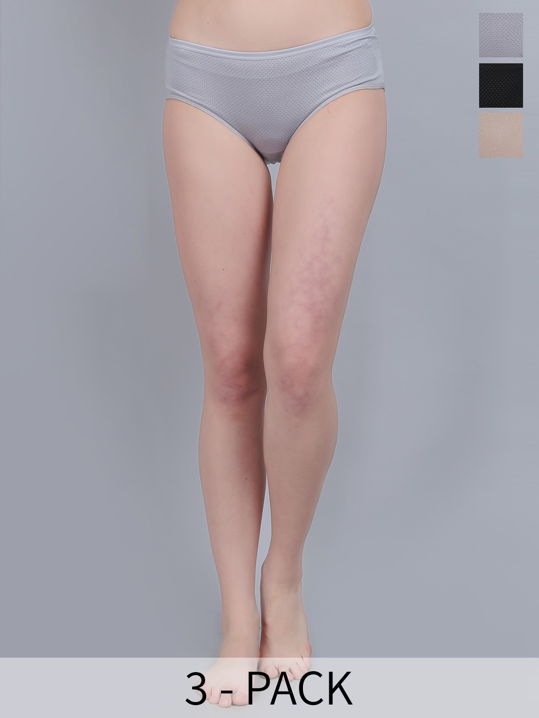 

mod & shy Pack Of 3 Assorted Hipster Briefs