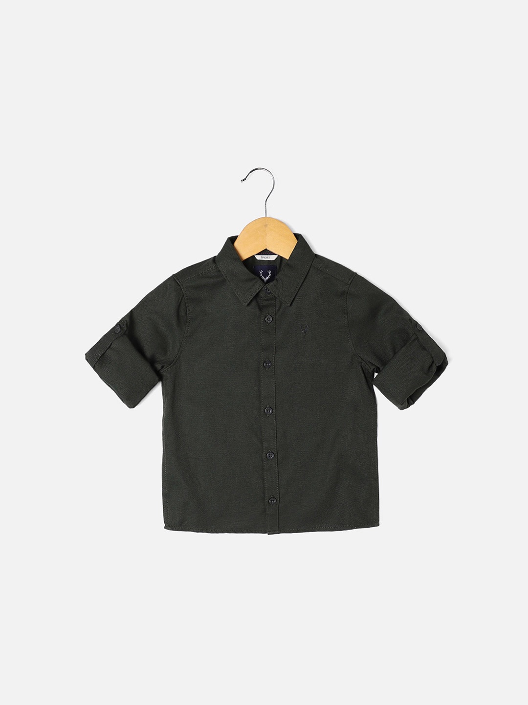 

Allen Solly Junior Boys Slim Fit Opaque Casual Shirt, Grey