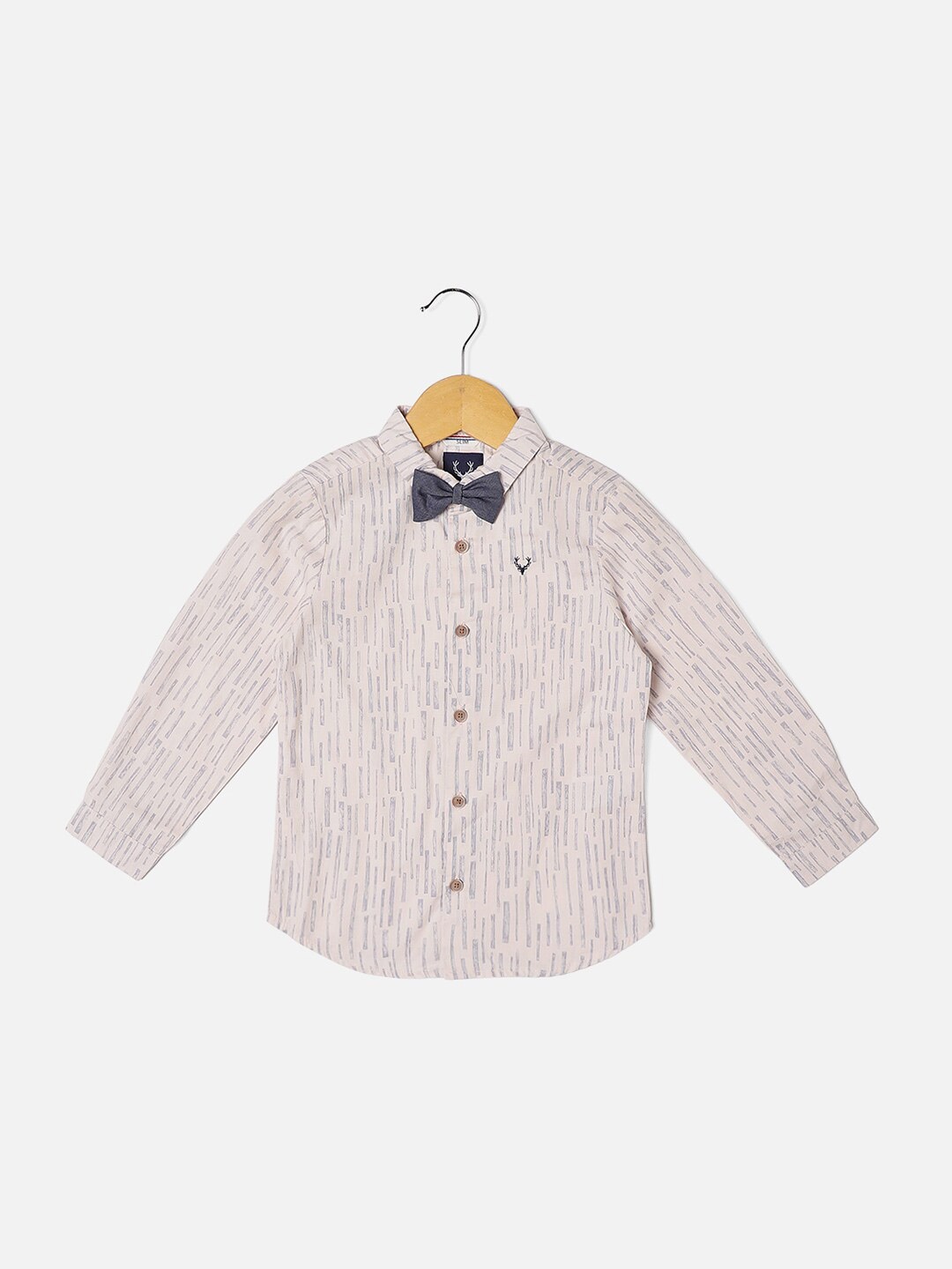

Allen Solly Junior Boys Slim Fit Opaque Striped Casual Shirt, Beige