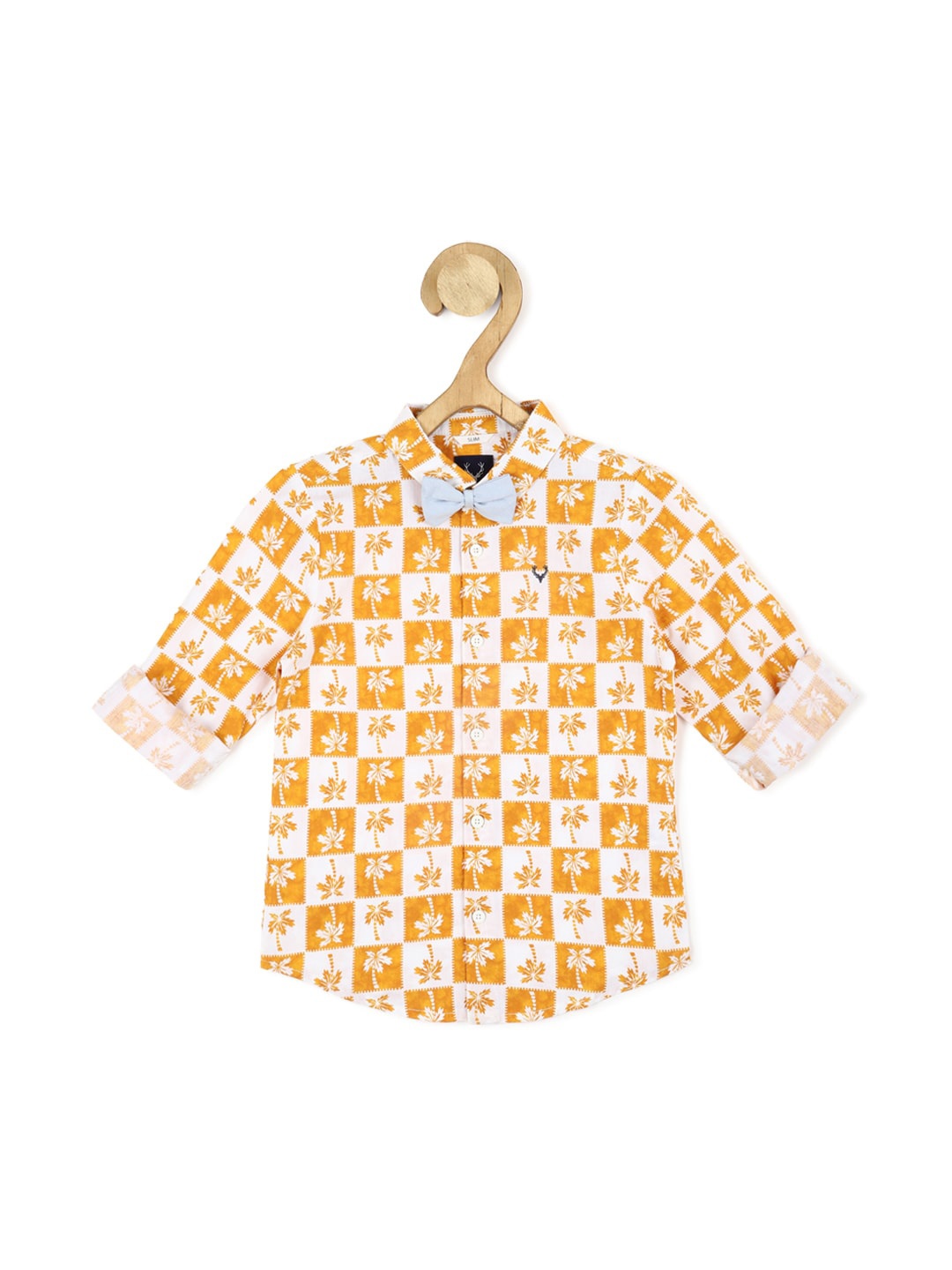 

Allen Solly Junior Boys Slim Fit Opaque Printed Casual Shirt, Yellow