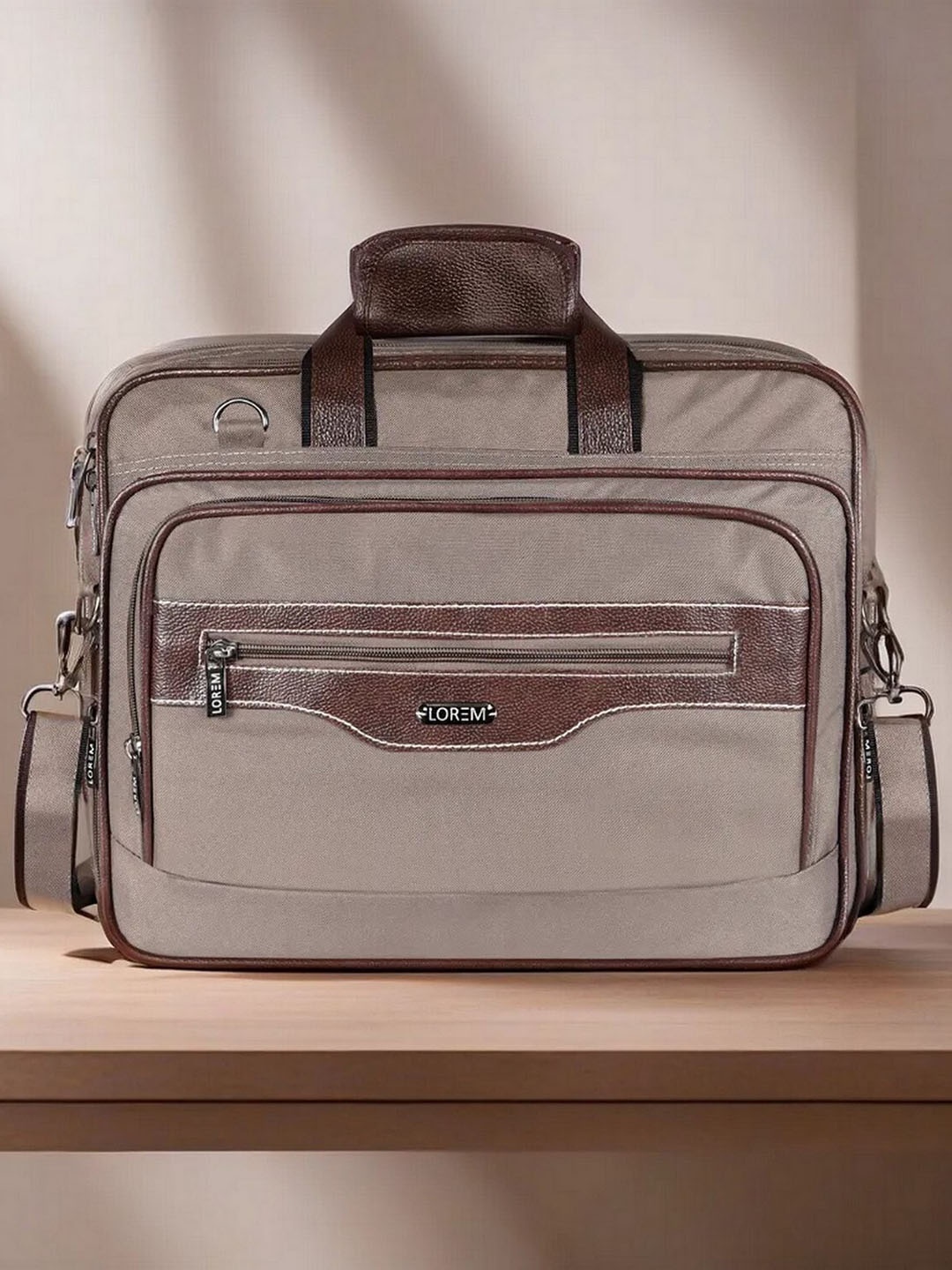 

LOREM Unisex Water Repellent Laptop Bag, Grey