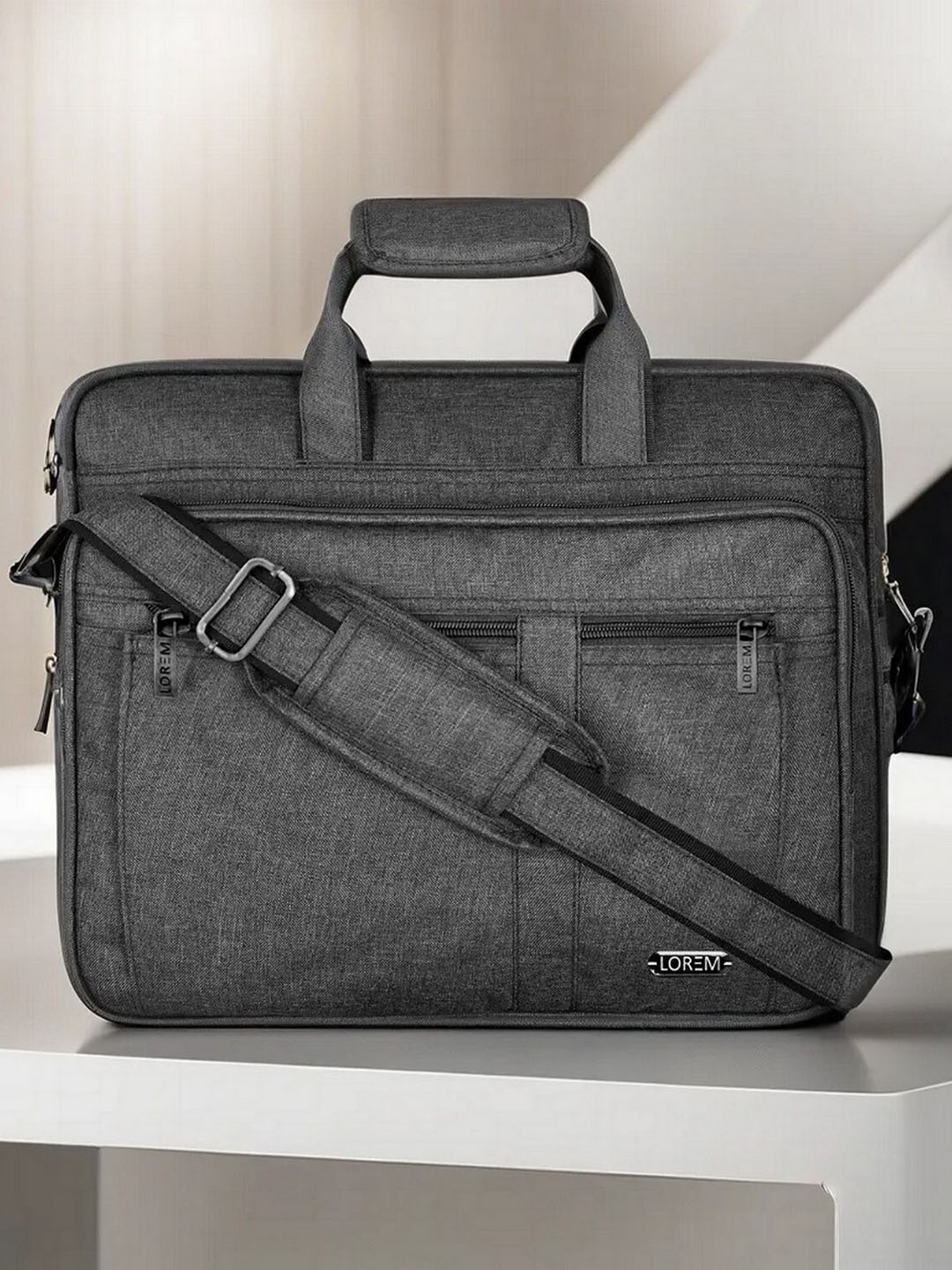 

LOREM Unisex Messenger Bag, Grey