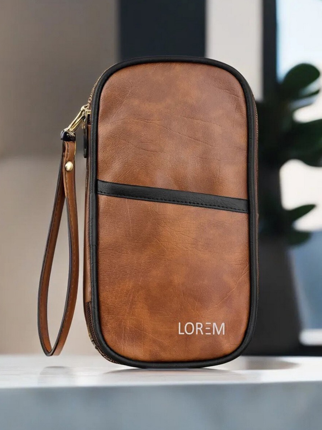 

LOREM Unisex Passport Holder with Passport Holder, Tan