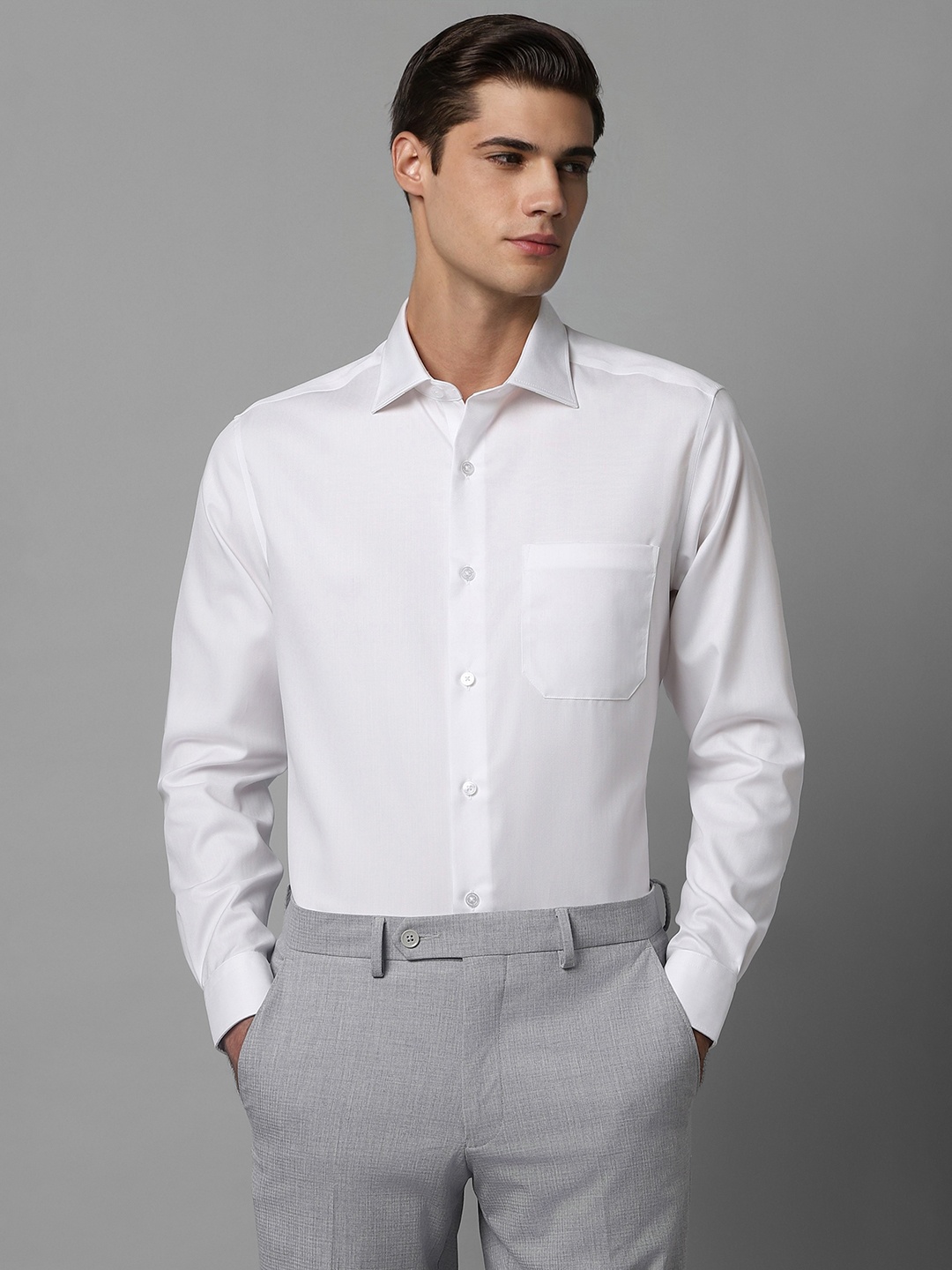 

Louis Philippe Men Opaque Formal Shirt, White