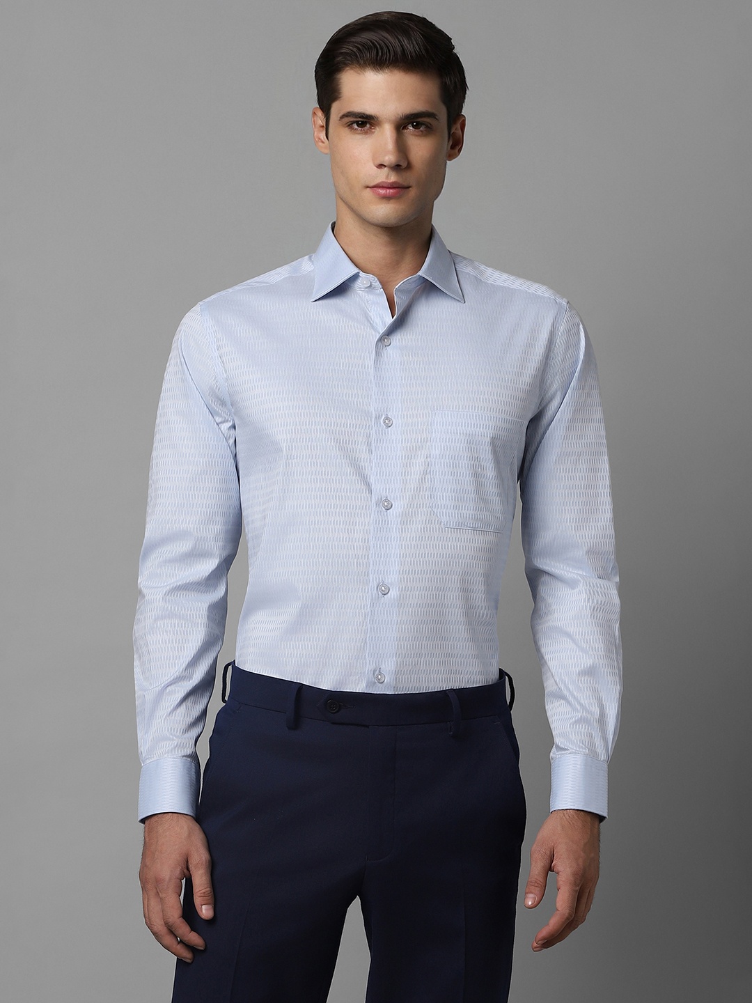 

Louis Philippe Men Opaque Formal Shirt, Blue