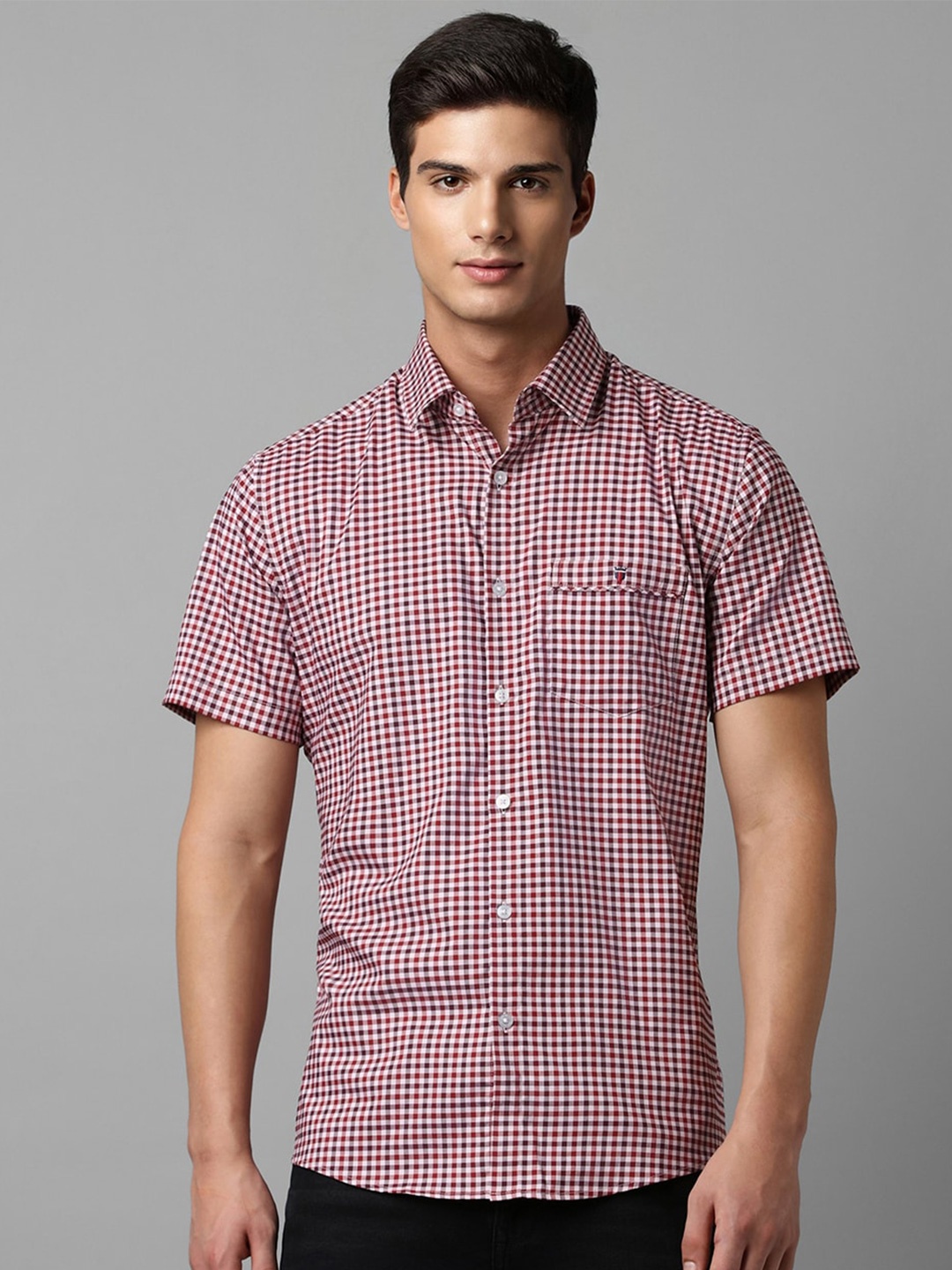 

Louis Philippe Sport Men Slim Fit Gingham Checks Opaque Checked Casual Shirt, Multi