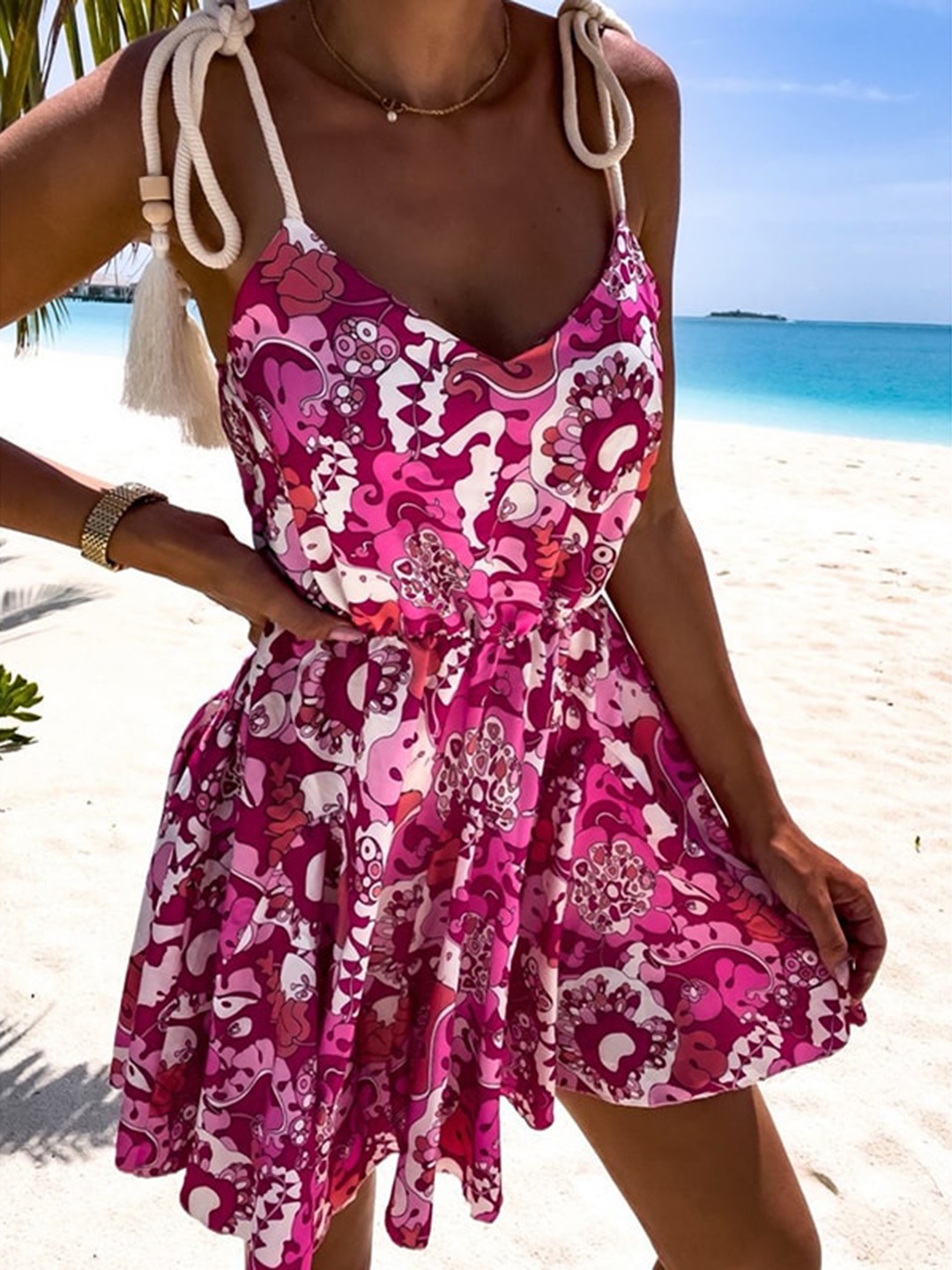 

StyleCast x Revolte Floral Print A-Line Dress, Pink
