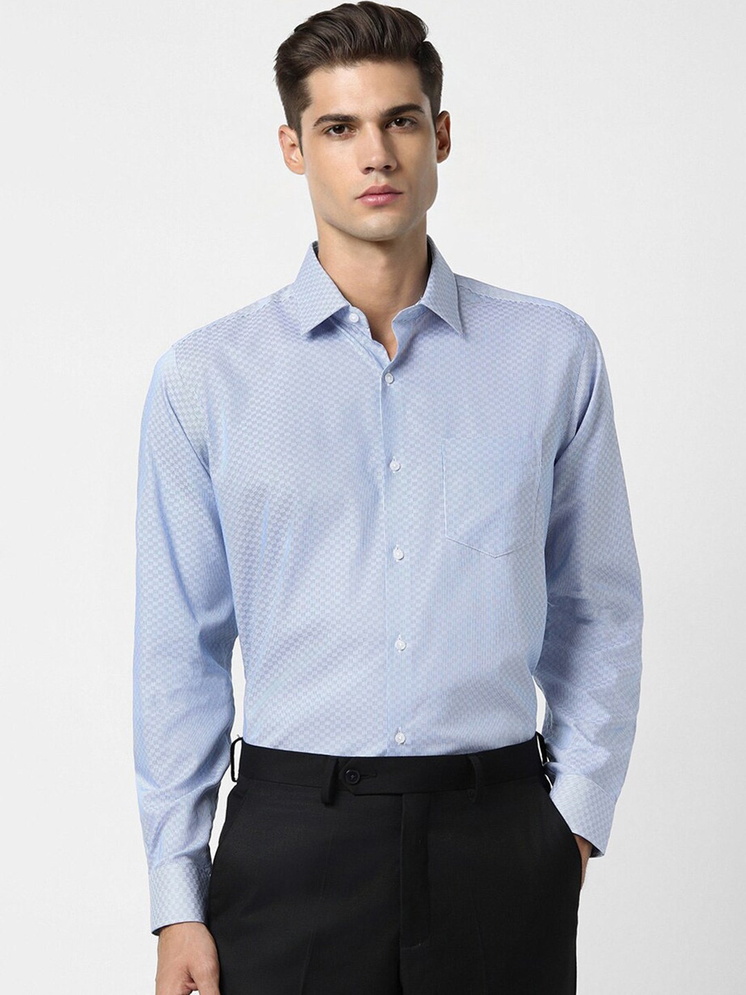 

Van Heusen Men Opaque Formal Shirt, Blue