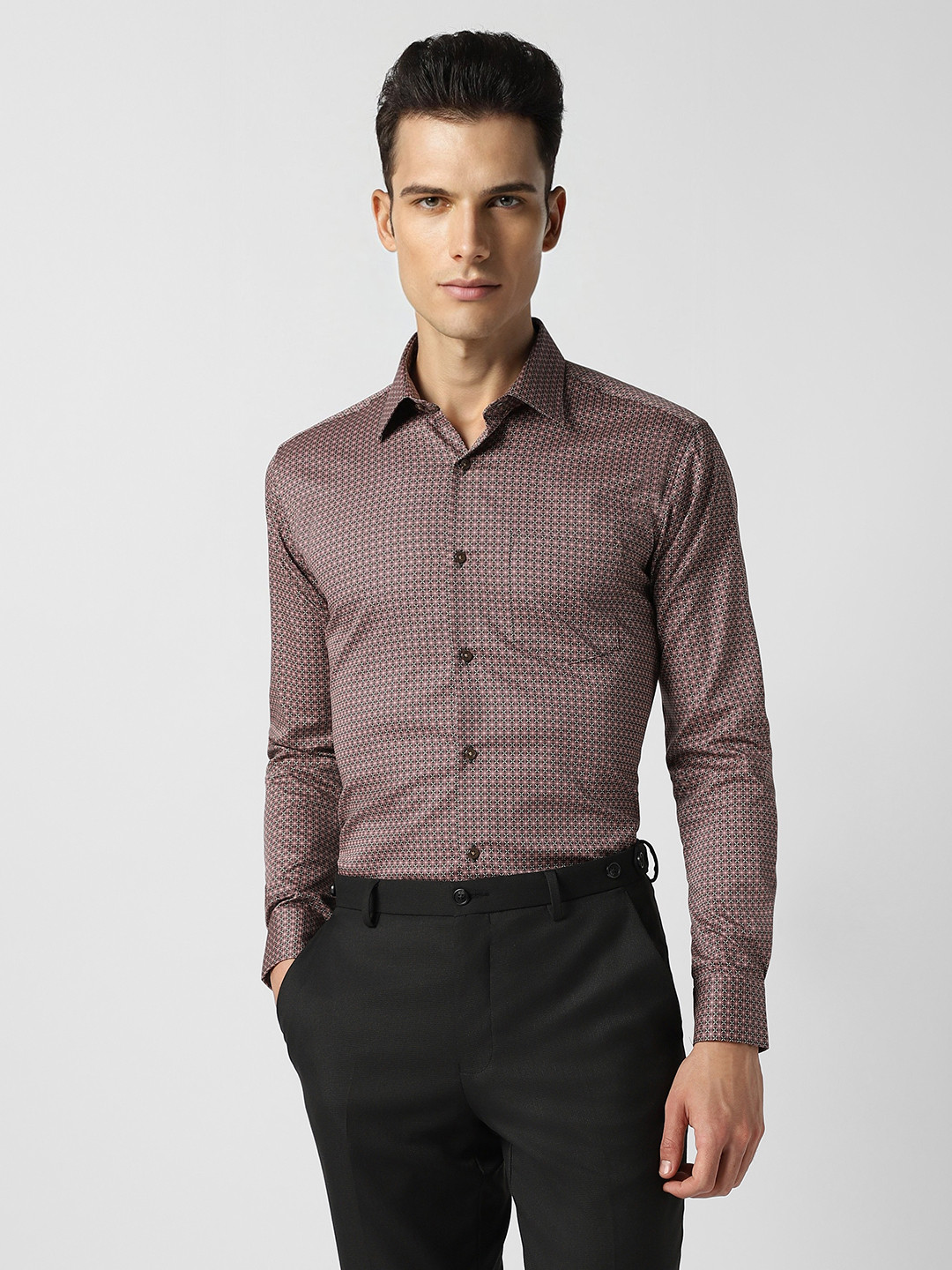 

Van Heusen Men Opaque Printed Party Shirt, Multi