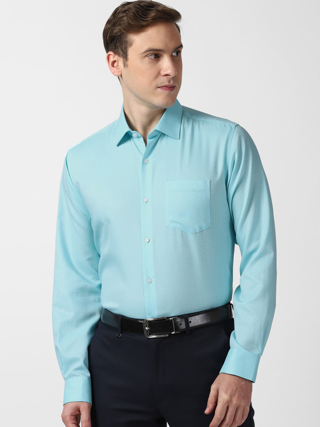 

Van Heusen Men Opaque Formal Shirt, Blue