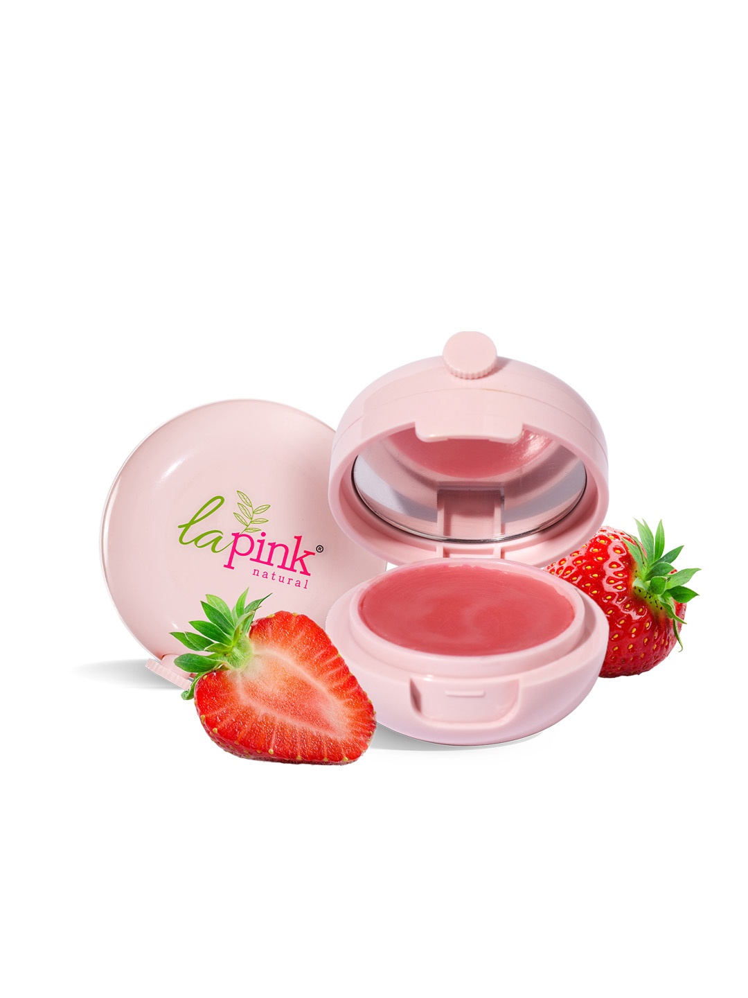 

La Pink Strawaberry Lip Balm - 15gm, White