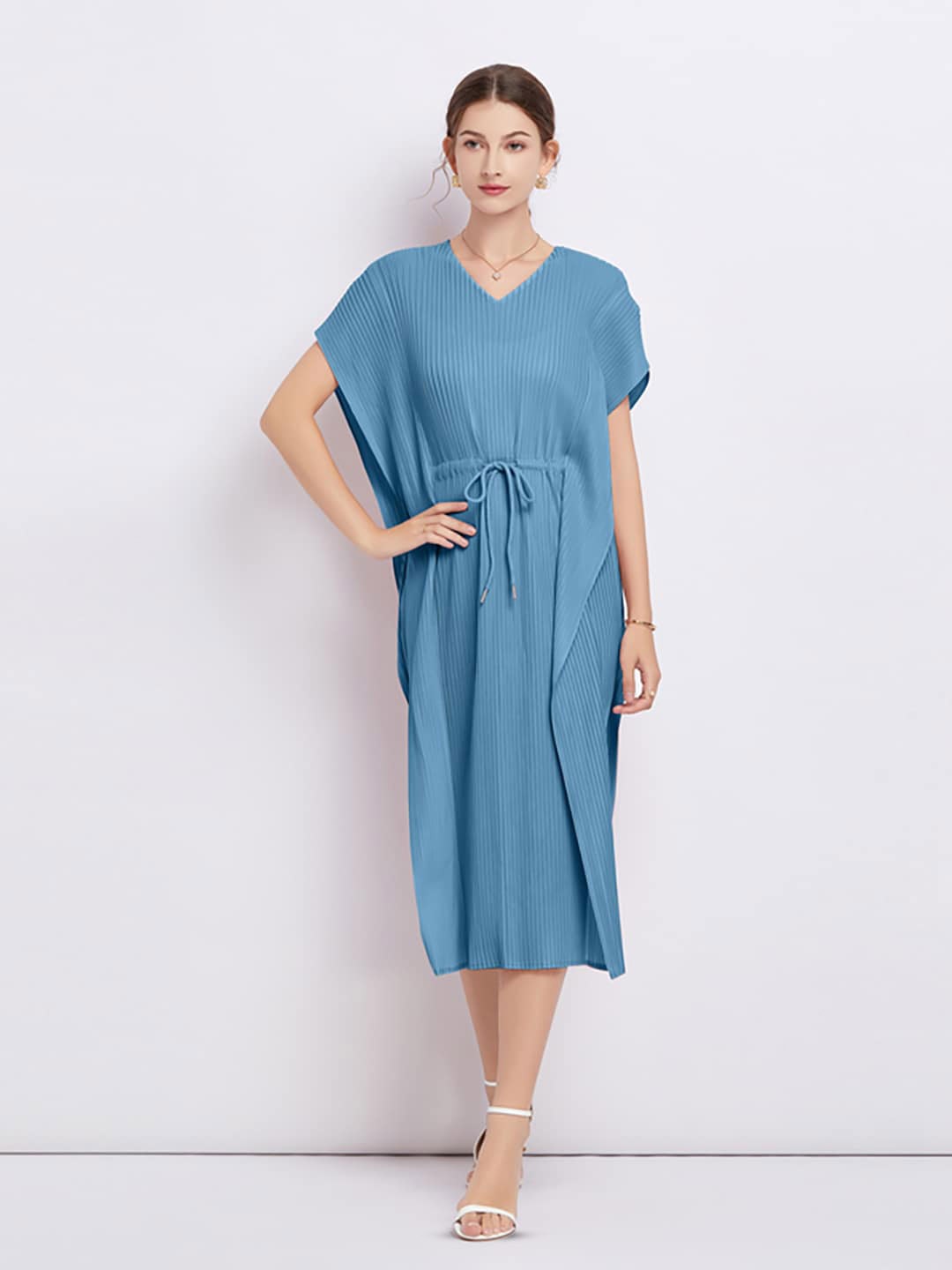 

JC Collection A-Line Midi Dress, Blue