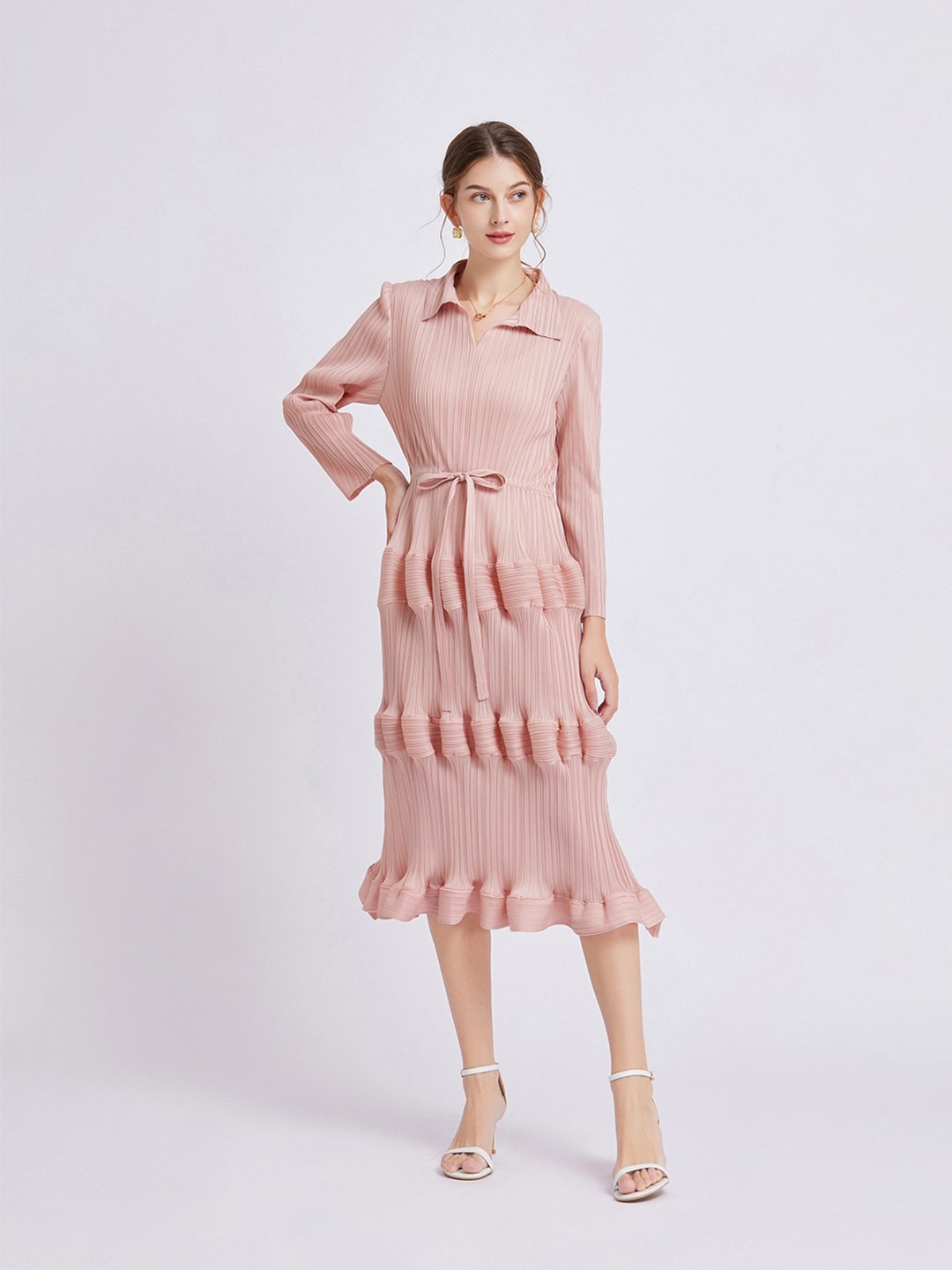 

JC Collection A-Line Midi Dress, Pink
