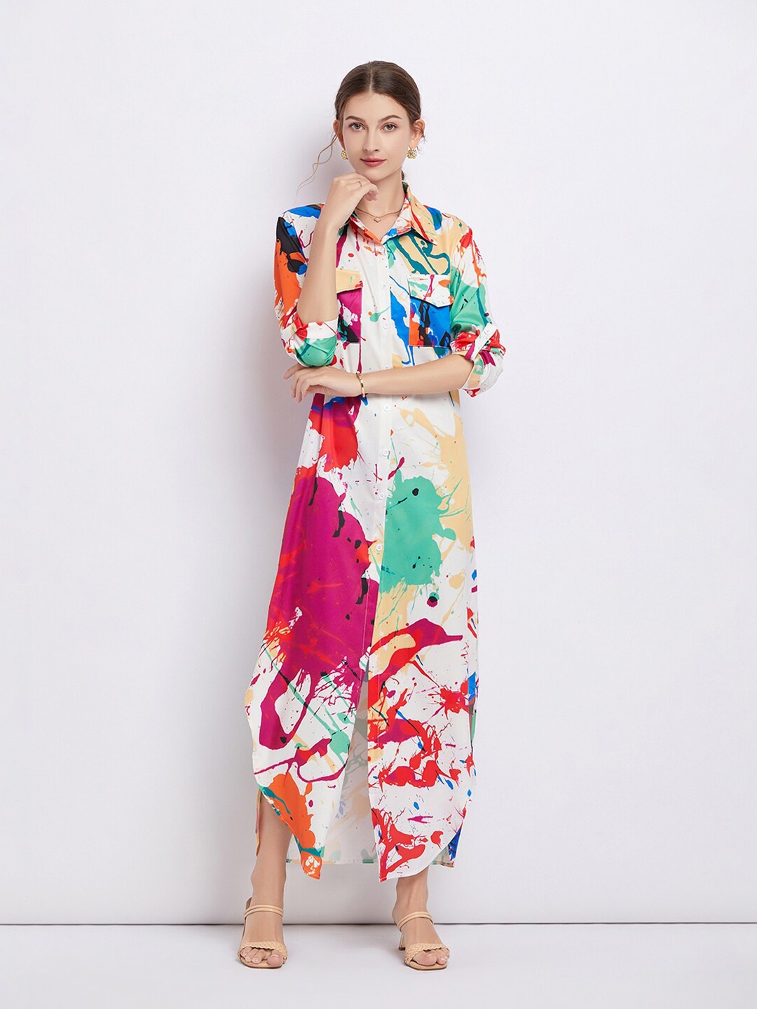 

JC Collection Printed Maxi Dress, Multi