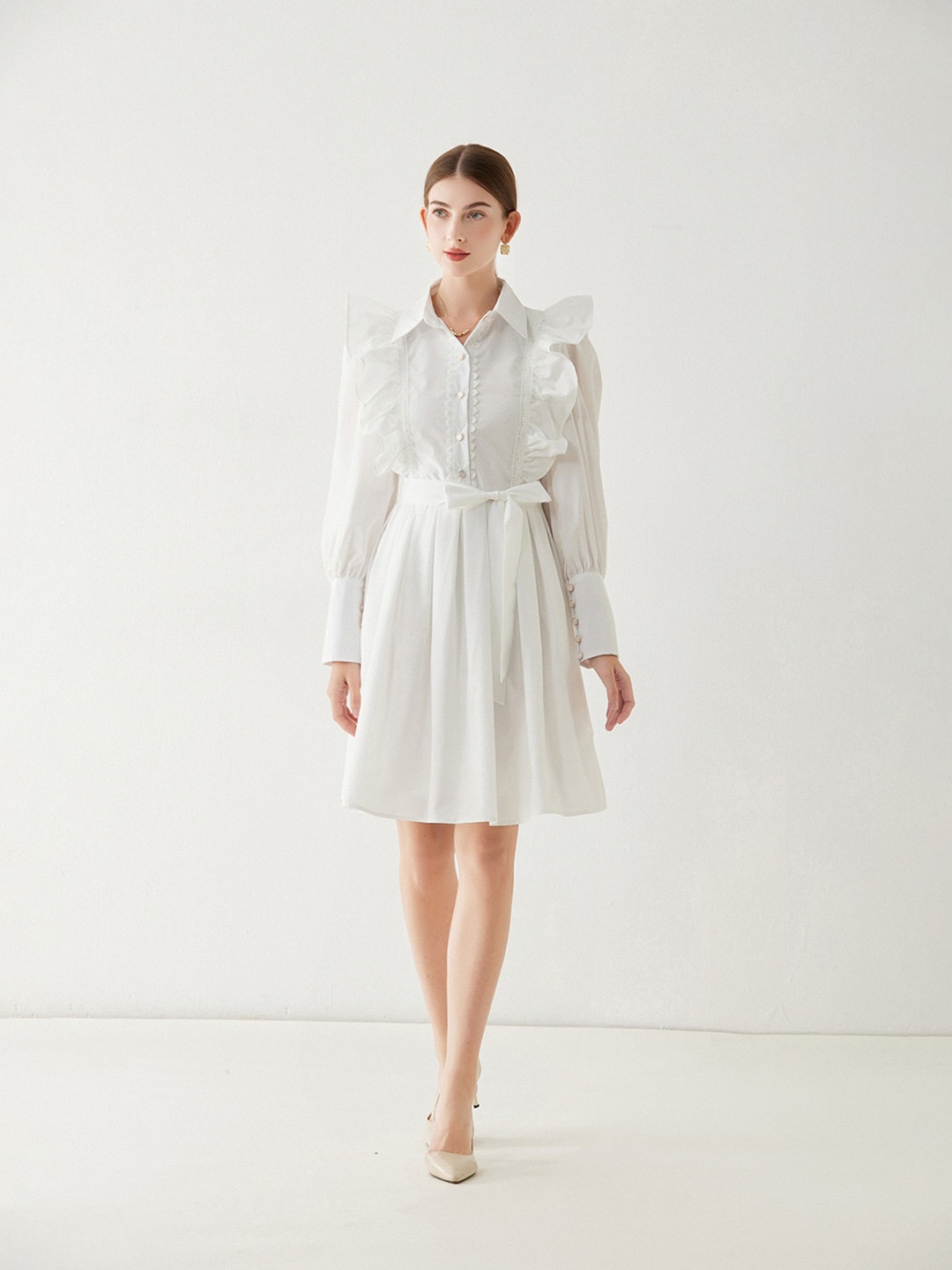 

JC Collection Fit & Flare Dress, White