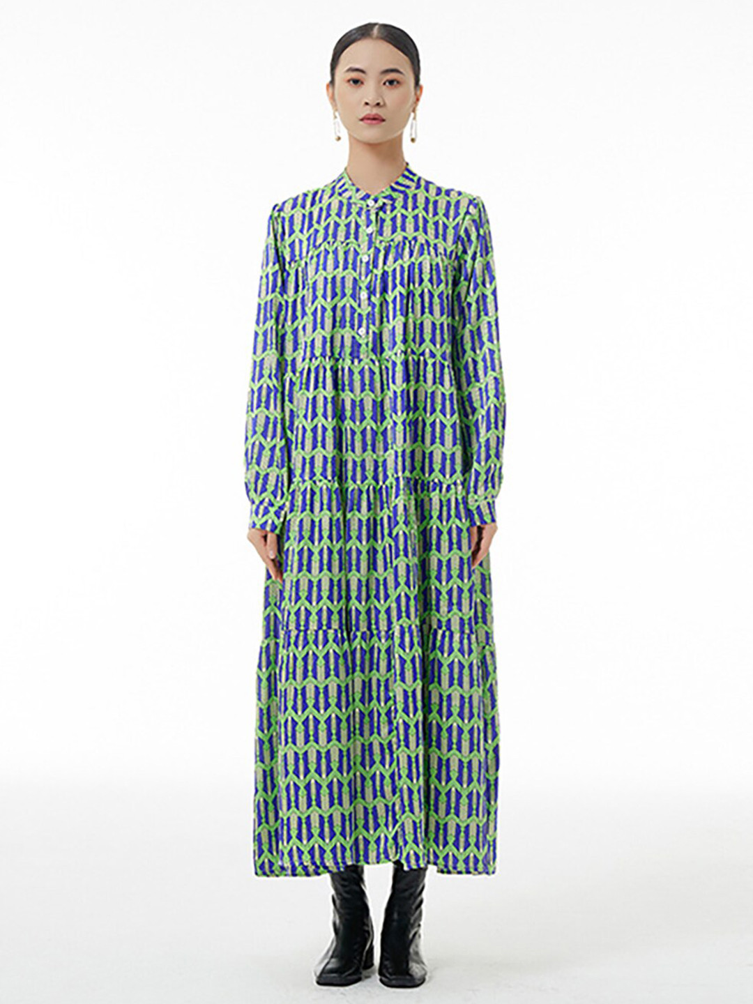 

JC Collection Print Shirt Maxi Dress, Multi