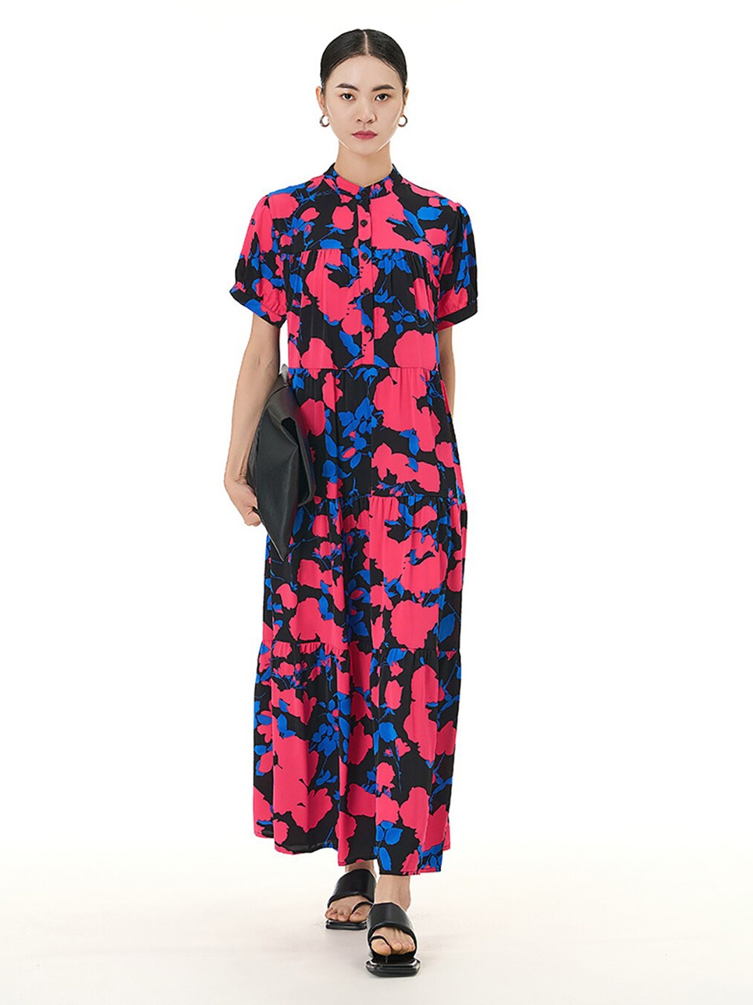 

JC Collection Floral Print Maxi Dress, Red