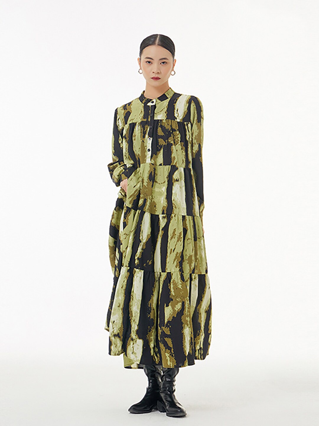 

JC Collection Print Midi Dress, Green
