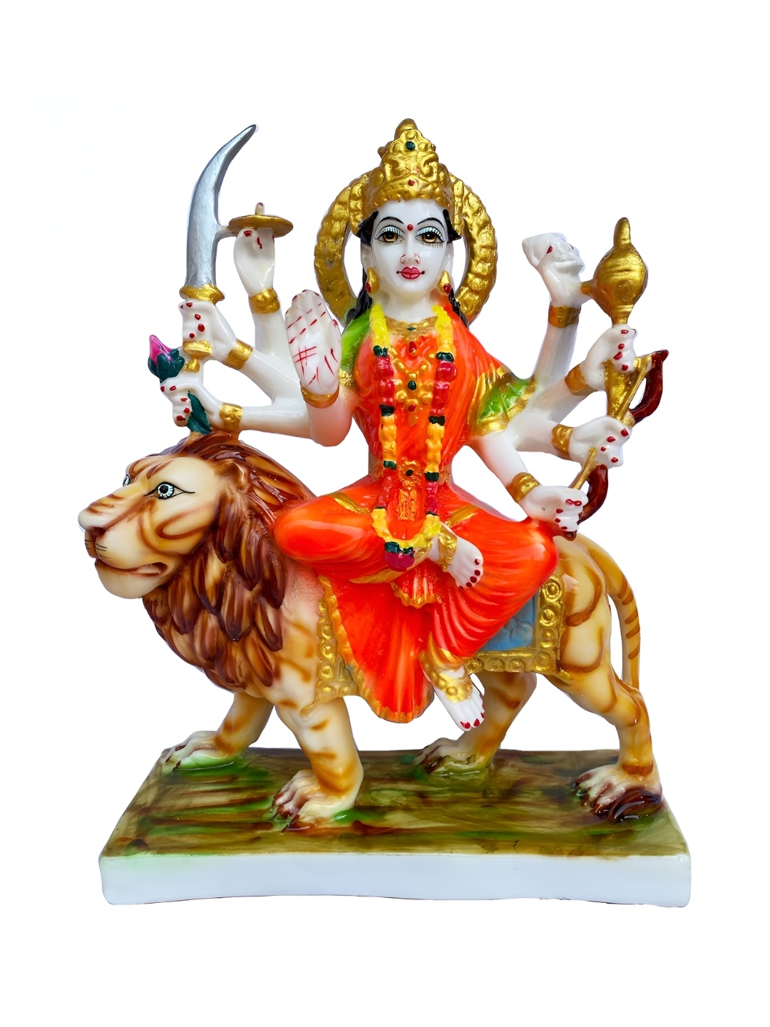 

krishnagallery1 White & Red Marble Religious Showpiece, Multi