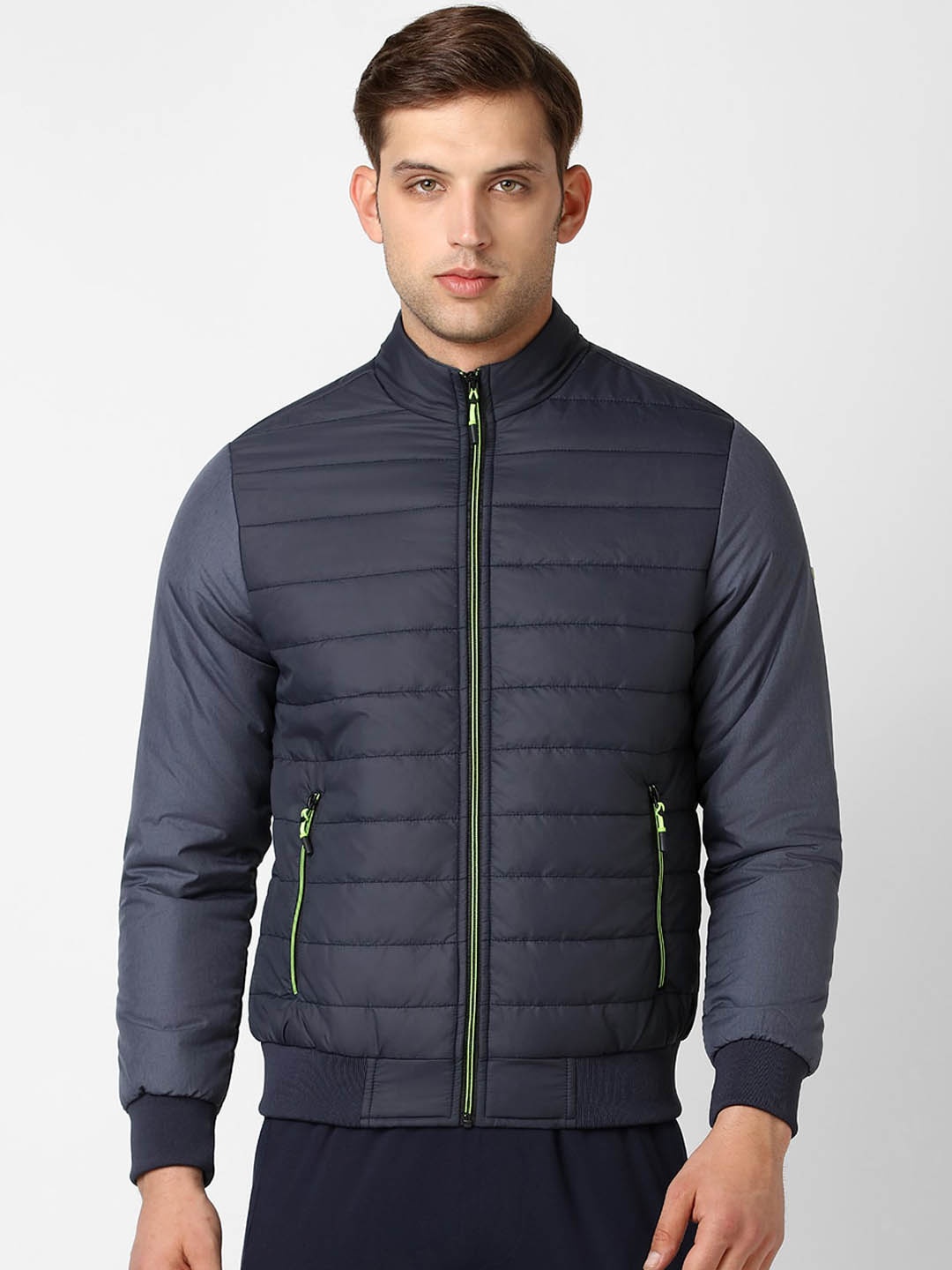 

Van Heusen Flex Mock Collar Bomber Jacket, Grey