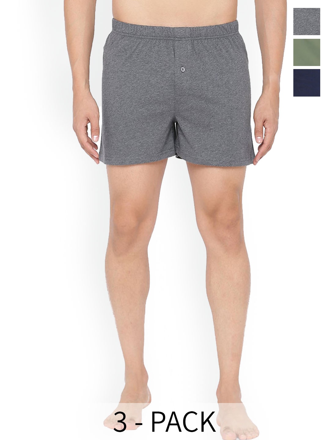 

Ramraj Pack Of 3 Assorted Pure Cotton Boxers REALRELAXC3PR