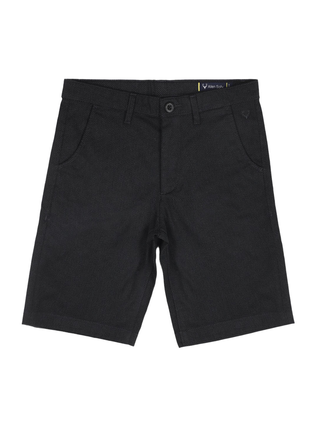 

Allen Solly Junior Boys Solid Shorts With Zip Closure, Black
