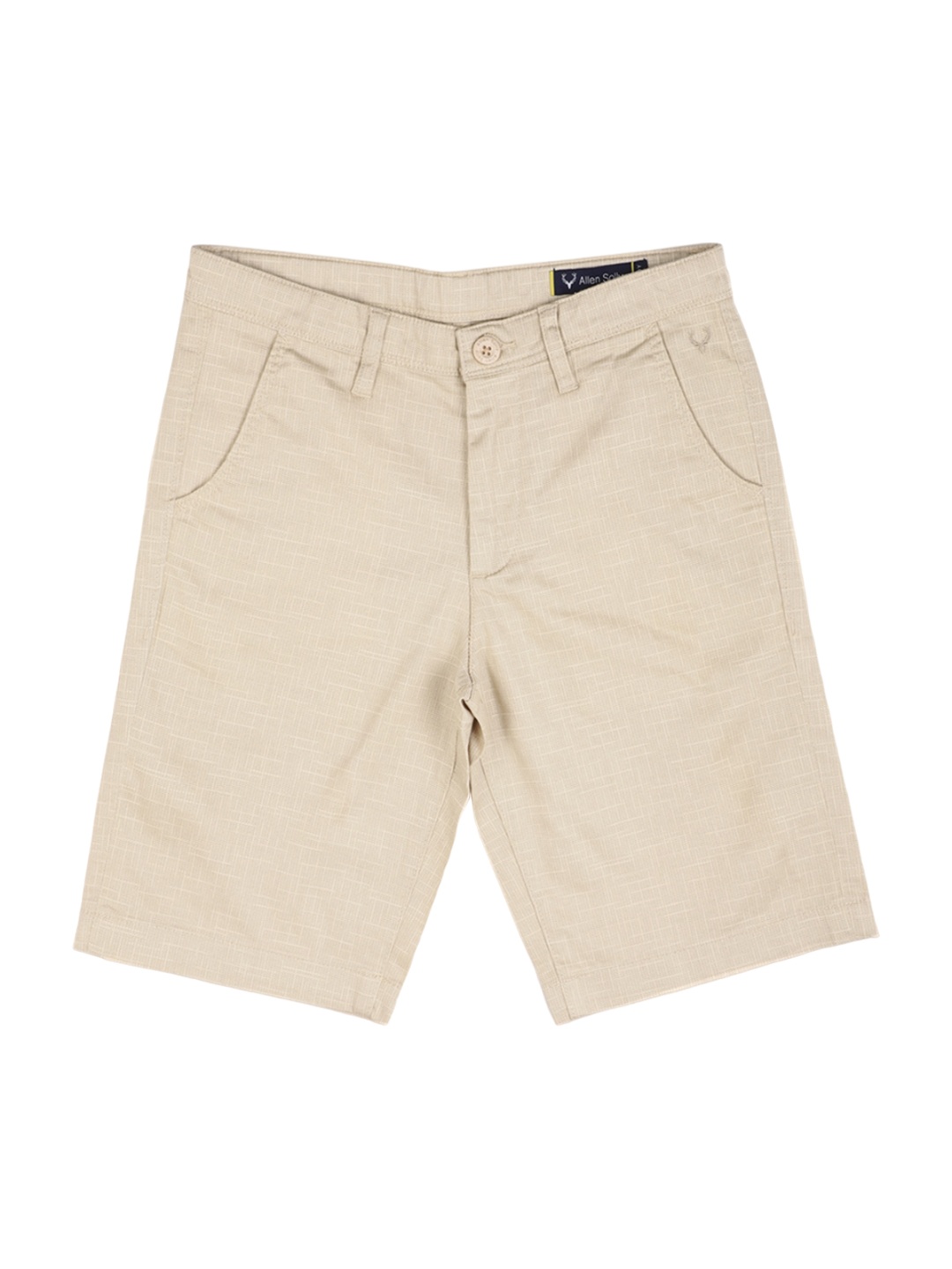 

Allen Solly Junior Boys Solid Shorts With Button Closure, Cream