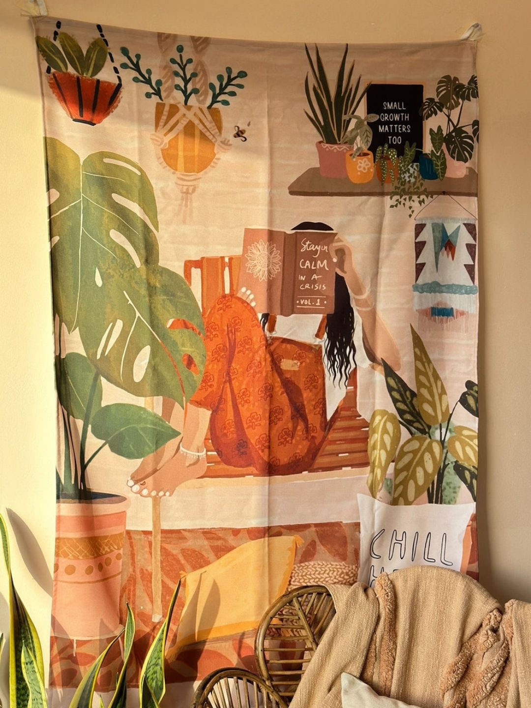 

HYPPY Brown & Green Nerd Nest Canvas Printed Tapestry