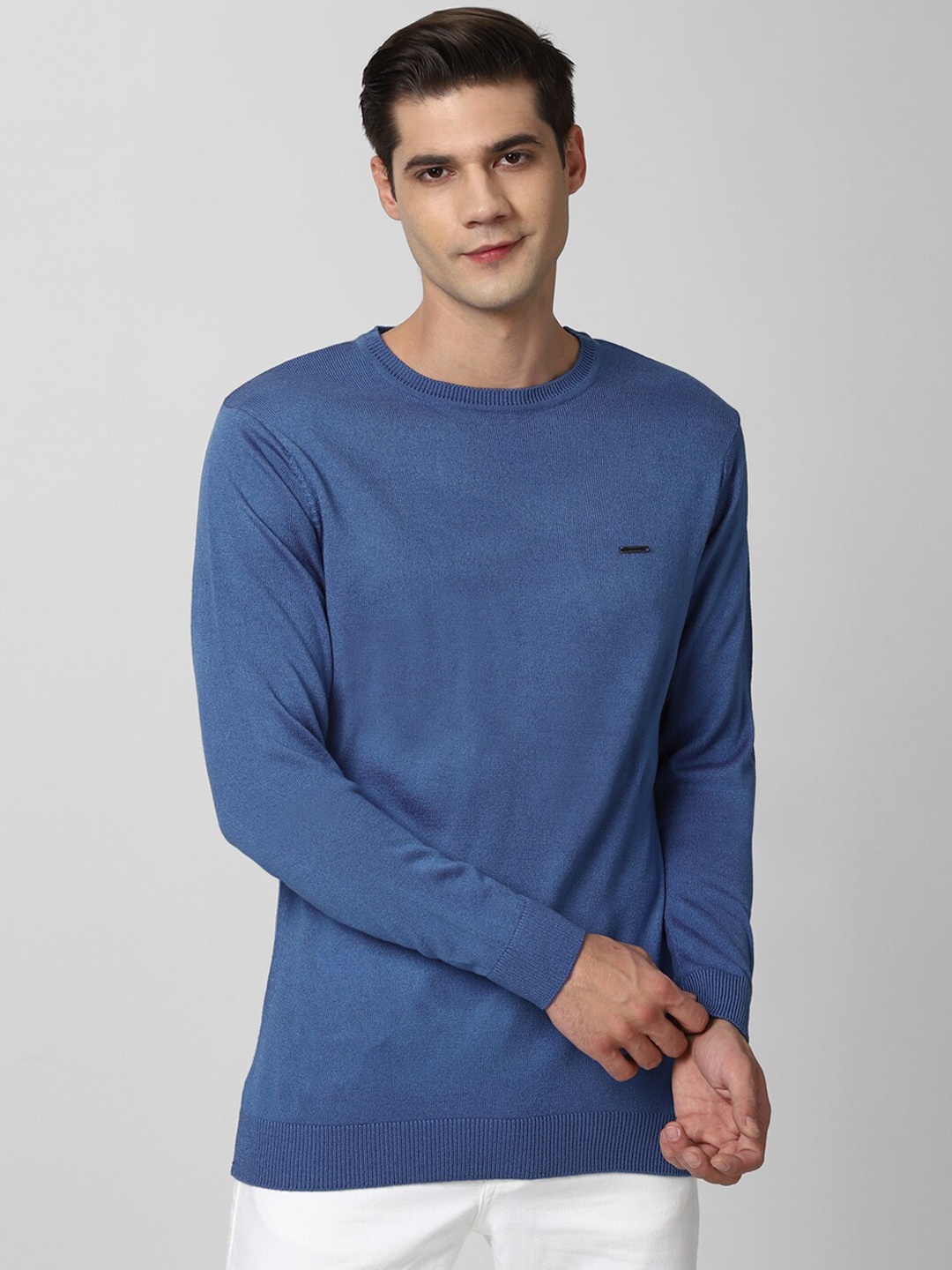 

PETER ENGLAND UNIVERSITY Round Neck Acrylic Pullover Sweatshirt, Blue