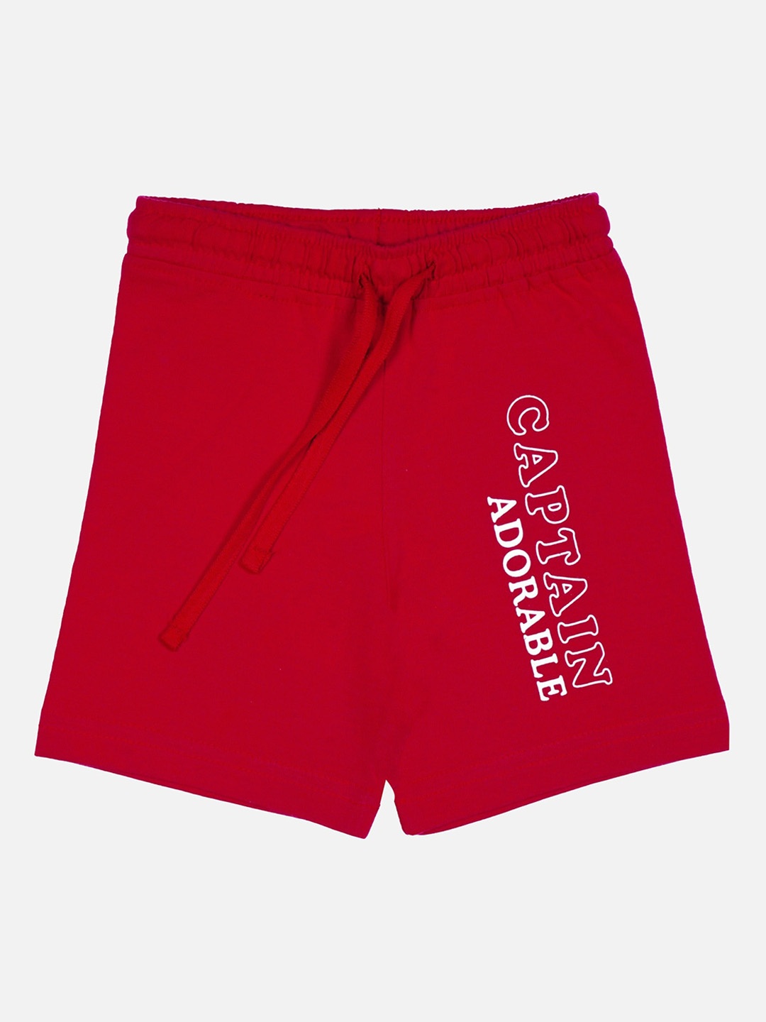 

Bodycare Kids Boys Mid-Rise Printed Cotton Shorts, Red