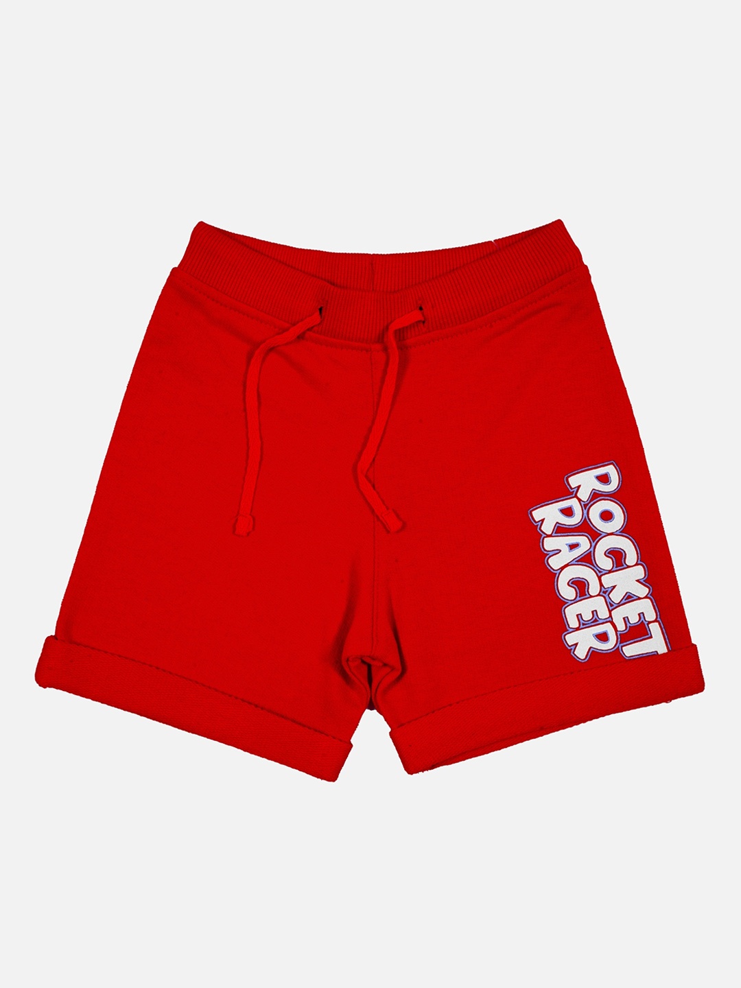 

Bodycare Kids Boys Mid-Rise Printed Cotton Shorts, Red