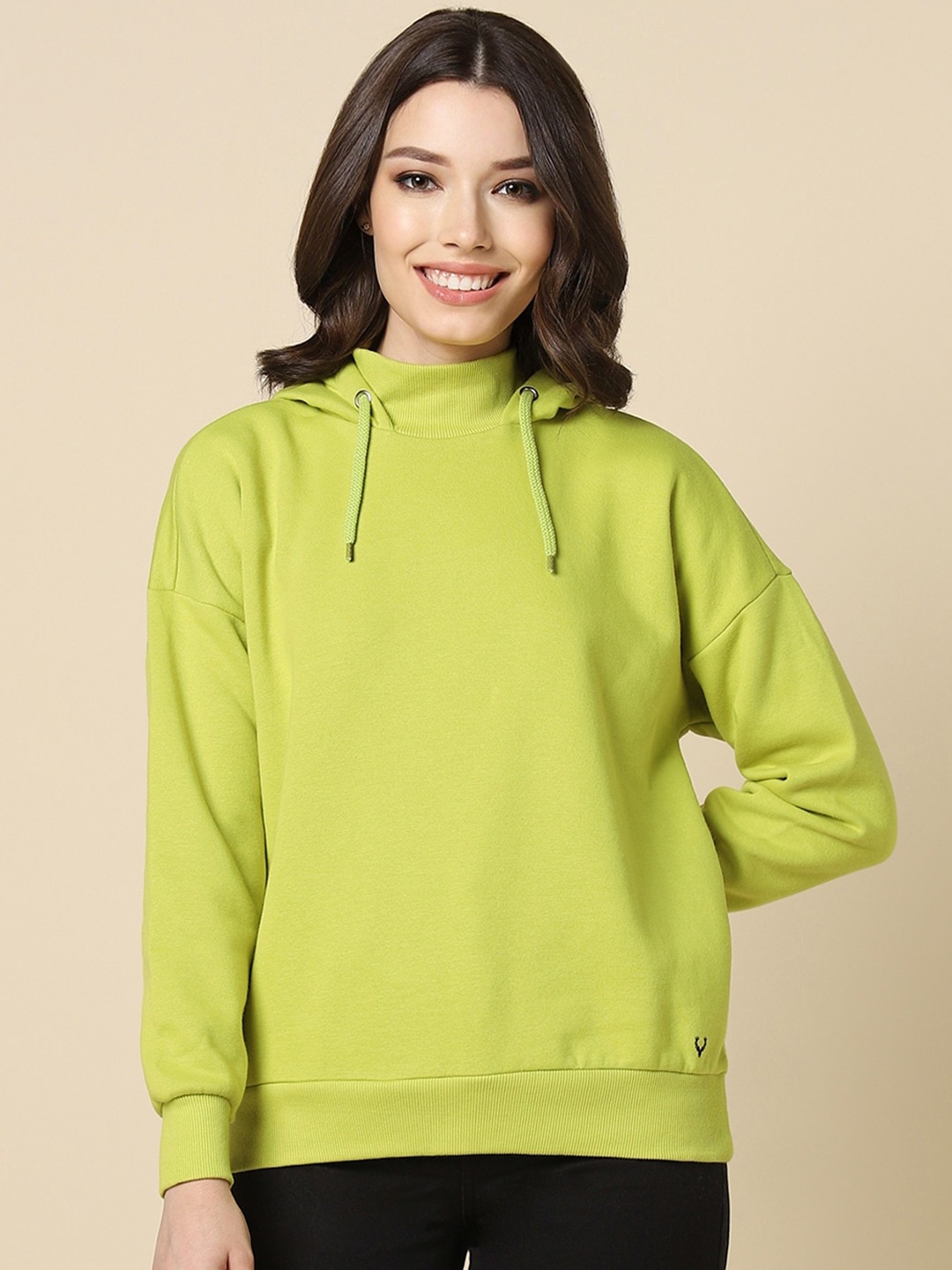 

Allen Solly Woman Women Hooded Sweatshirt, Green